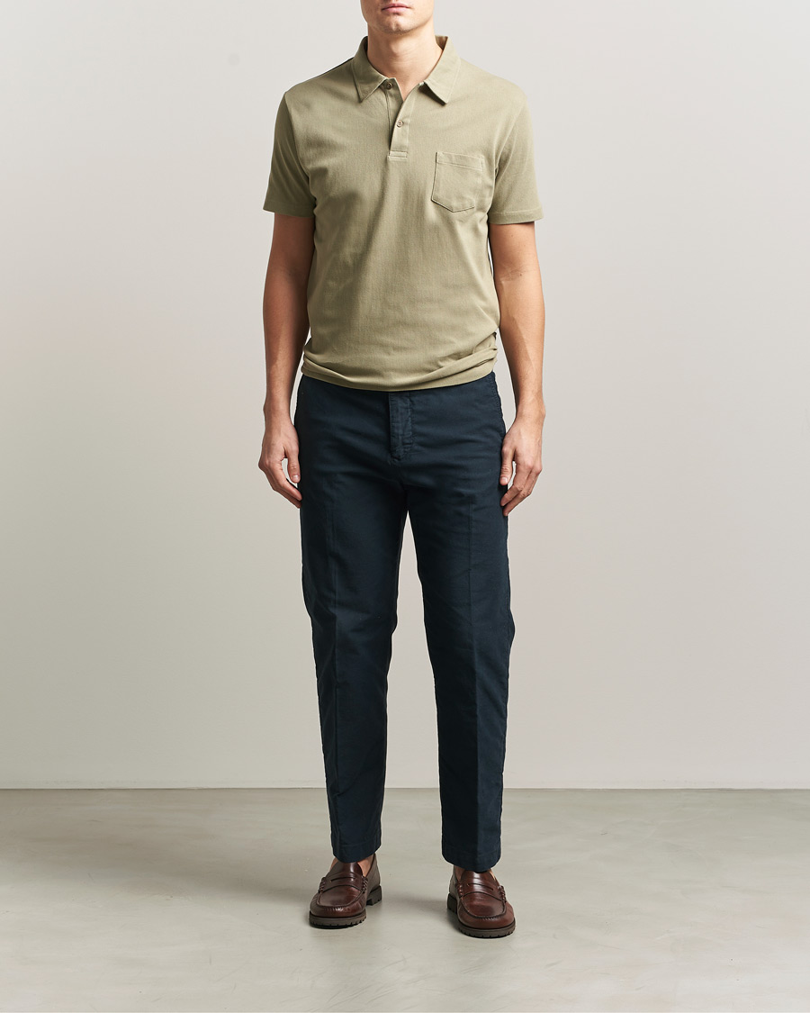 Herren | Poloshirts | Sunspel | Riviera Polo Shirt Pistachio