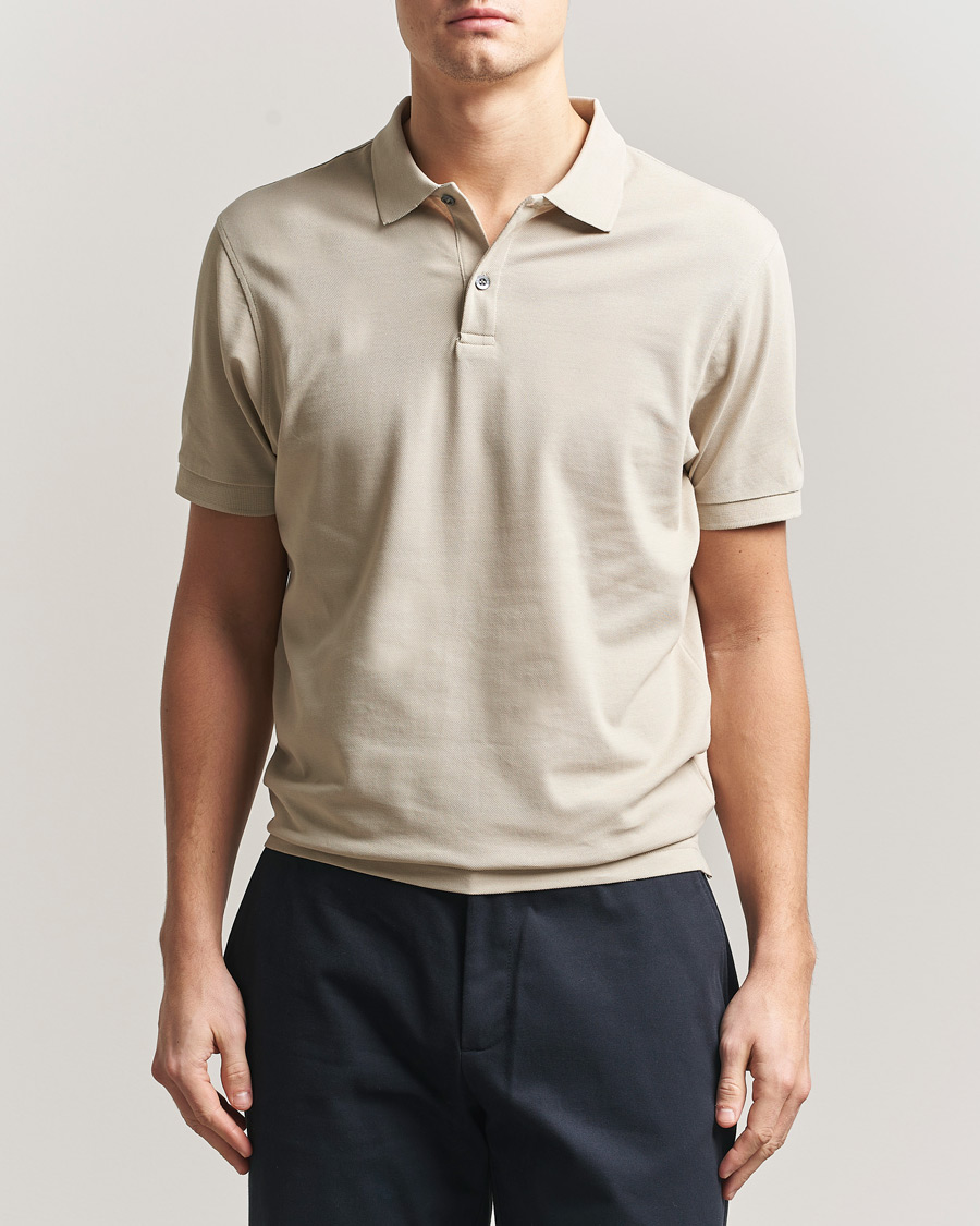 Herren | Poloshirts | Sunspel | Supima Cotton Short Sleeve Pique Polo Hazelwood