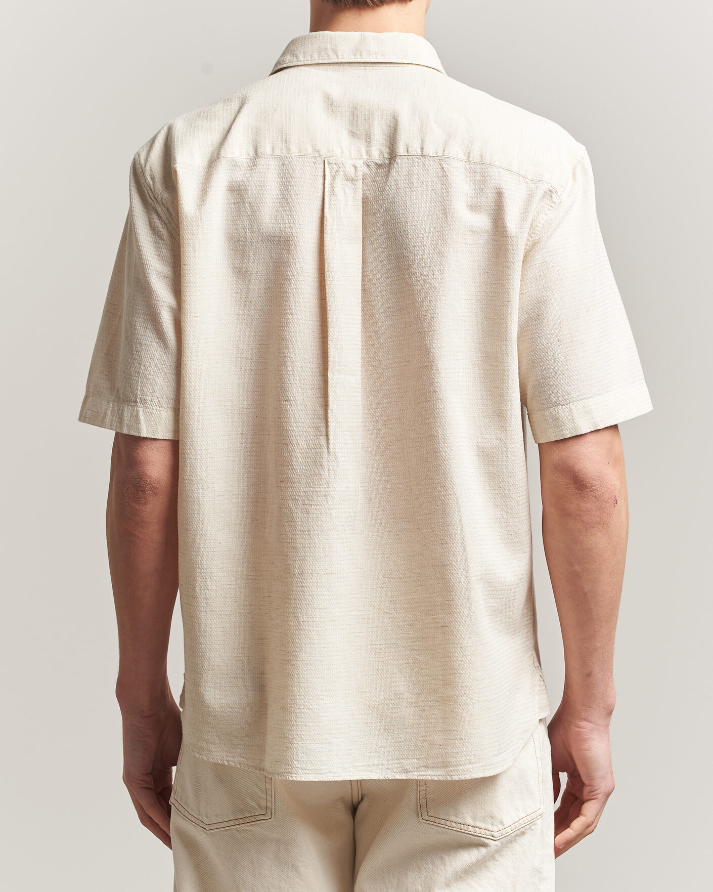 Herren | Hemden | Sunspel | Natural Texture Linen Shirt Ecru