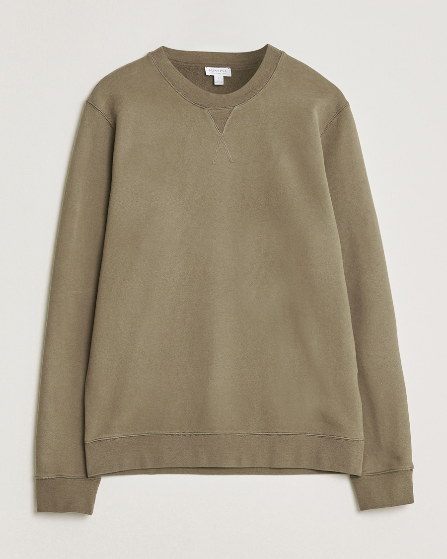 Herren | Pullover | Sunspel | Loopback Sweatshirt Dark Cedar