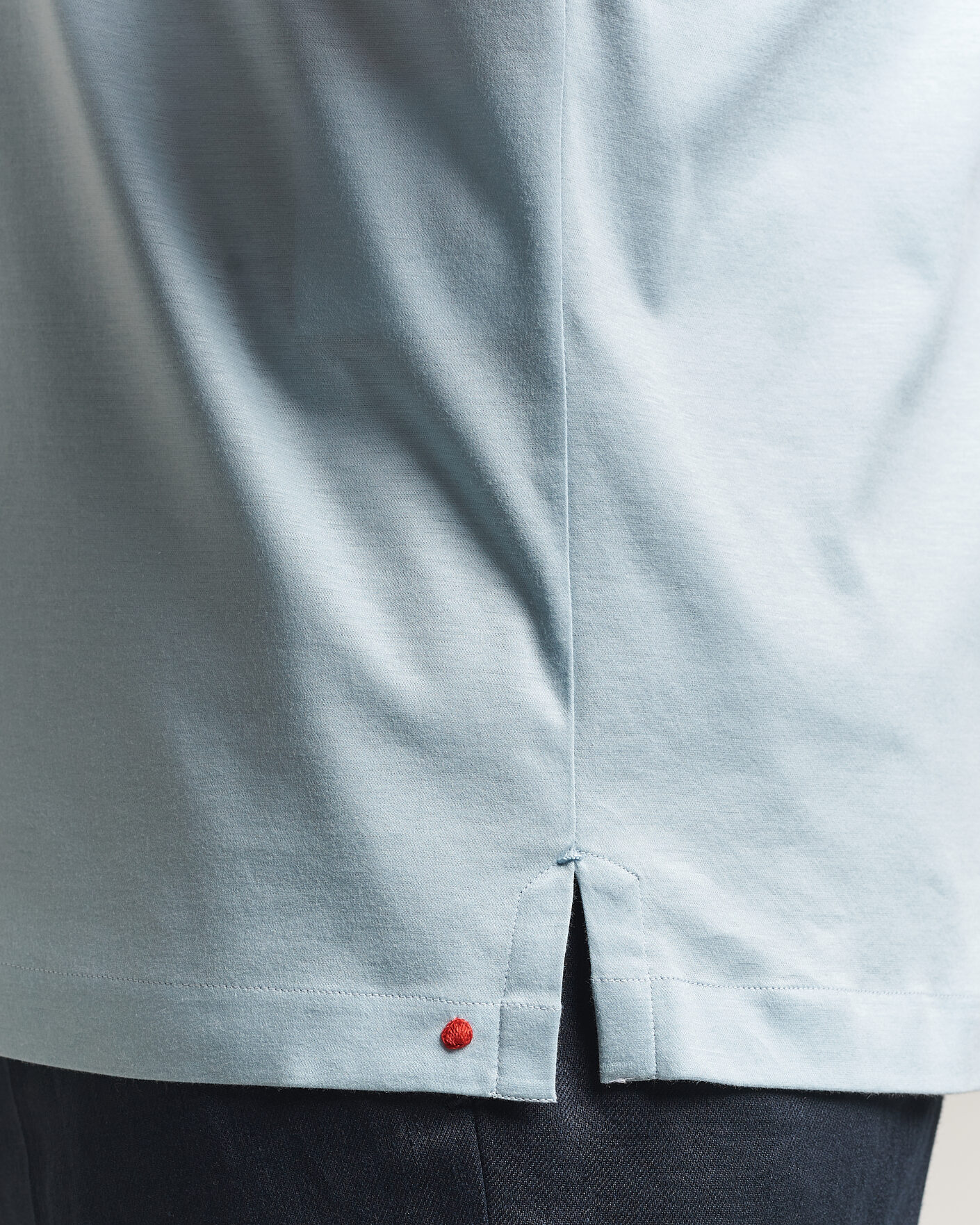Herren | Poloshirts | Kiton | Short Sleeve Jersey Polo Sky Blue