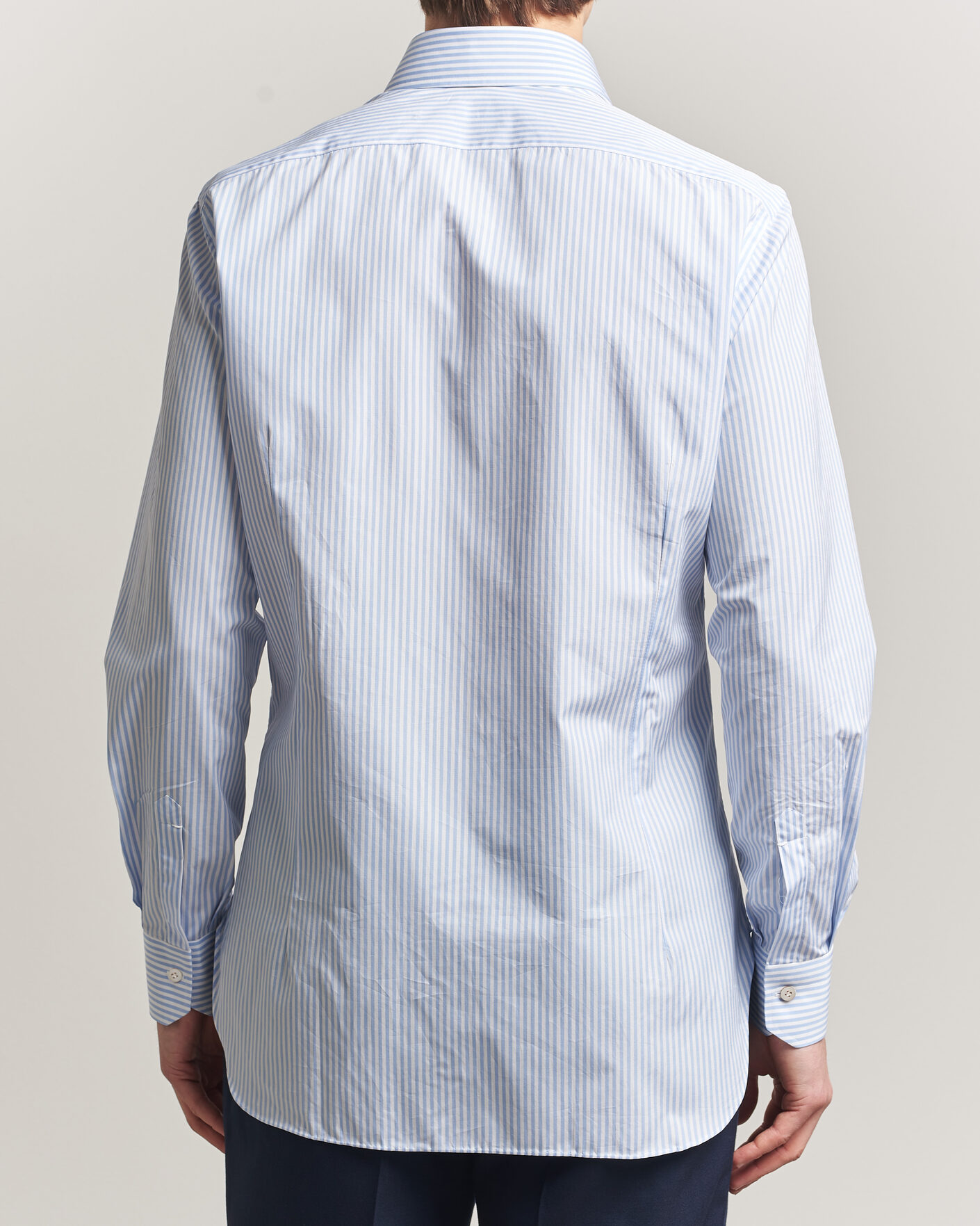 Herren | Hemden | Kiton | Slim Fit Dress Shirt Light Blue Stripe