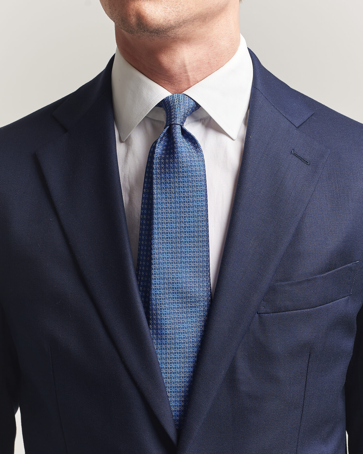 Herren | Krawatten | Kiton | Micro Structure Silk Tie Navy