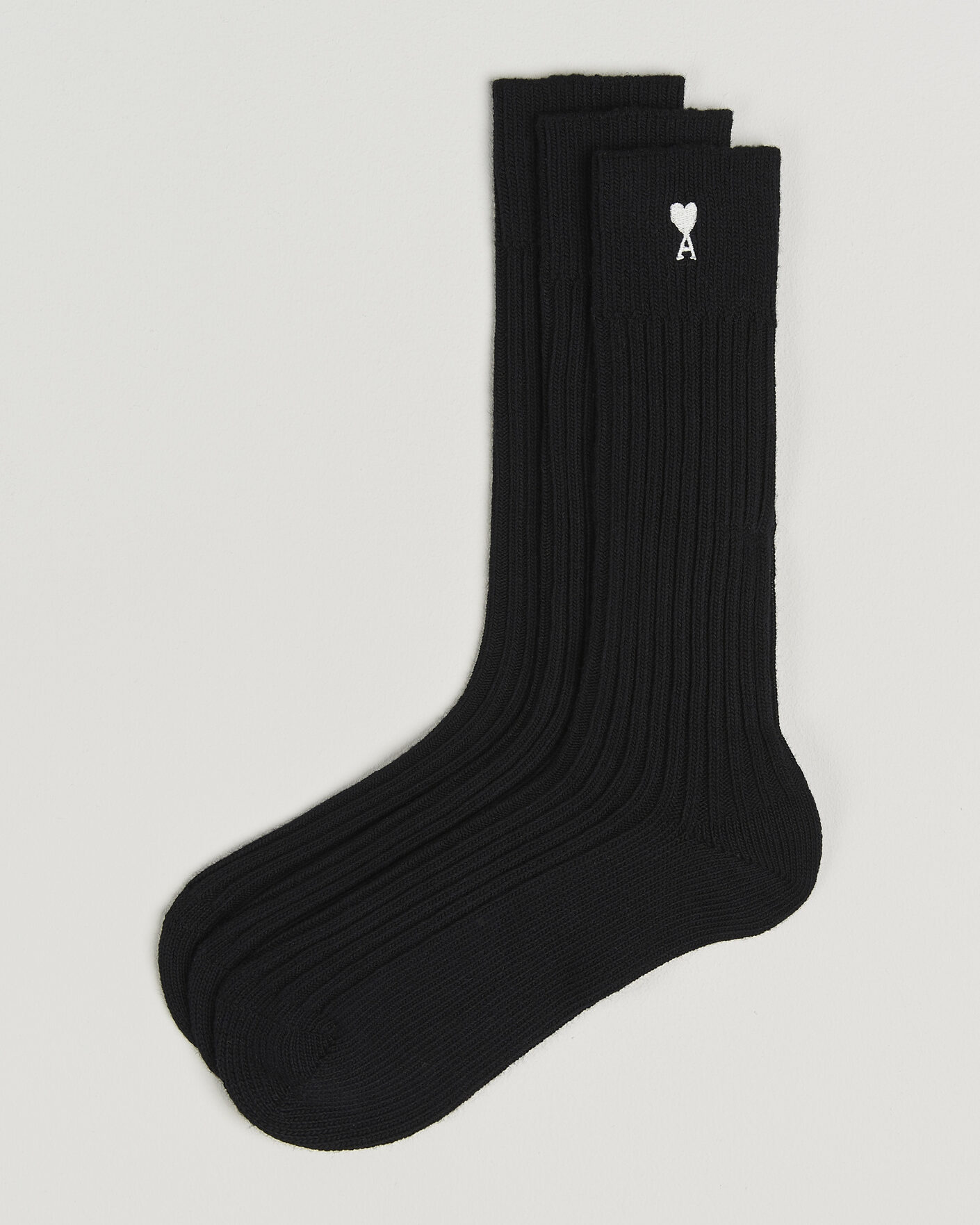 Herren | Unterwäsche | AMI | 3-Pack Heart Logo Cotton Socks Black
