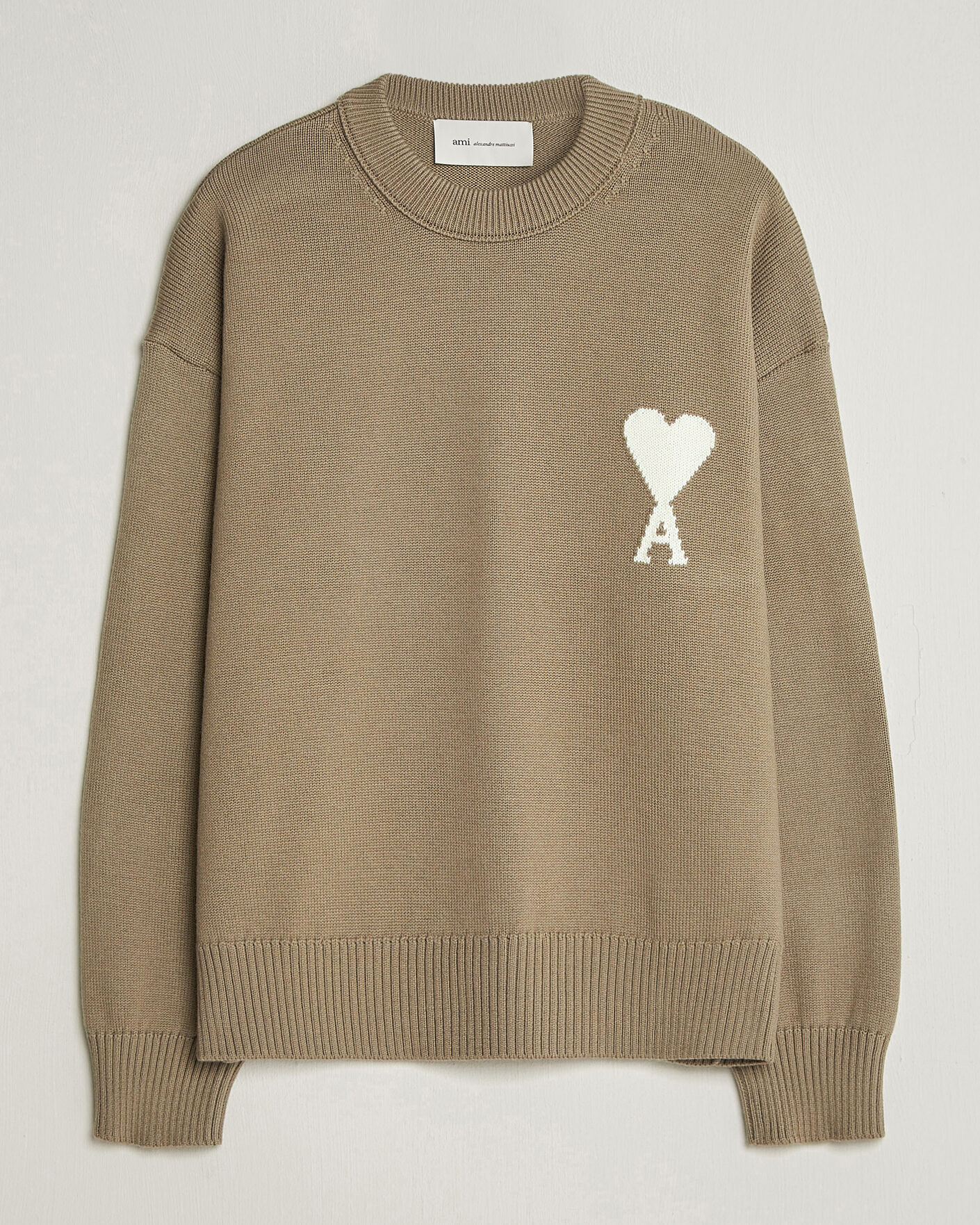 Herren | Pullover | AMI | Big Heart Wool Sweater Beige