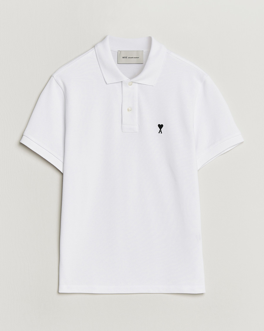 Herren | Poloshirts | AMI | Contrast Heart Logo Polo White
