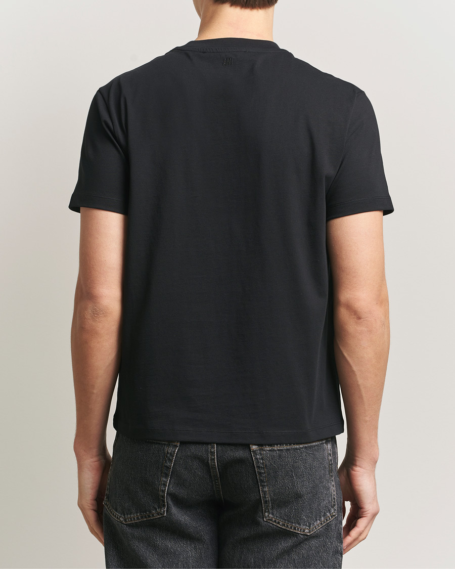 Herren | T-Shirts | AMI | Contrast Heart Logo T-Shirt Black