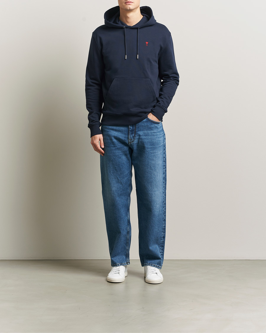 Herren | Pullover | AMI | Heart Logo Hoodie Navy