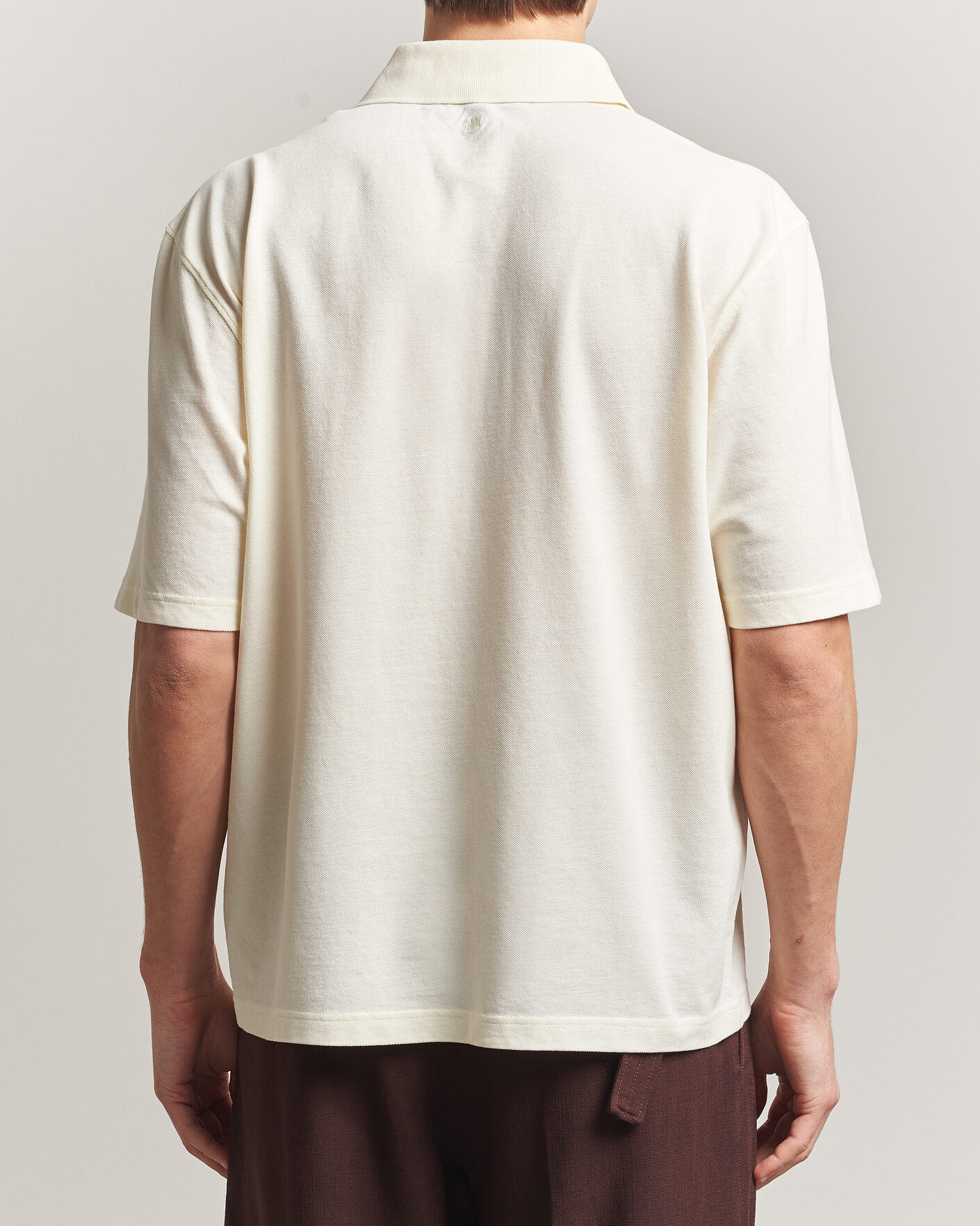 Herren | Poloshirts | AMI | Knitted Heart Logo Polo Creme