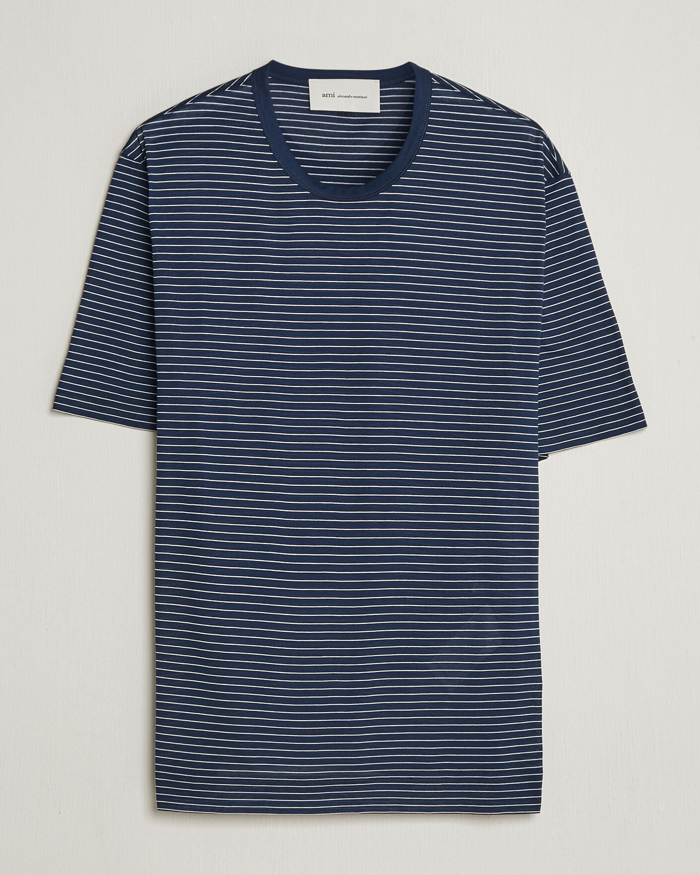 Herren | T-Shirts | AMI | Striped T-Shirt Navy/White