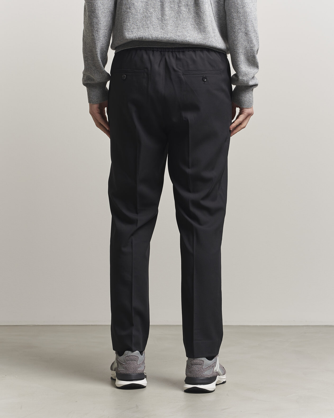 Herren | Hosen | AMI | Wool Drawstring Trousers Black