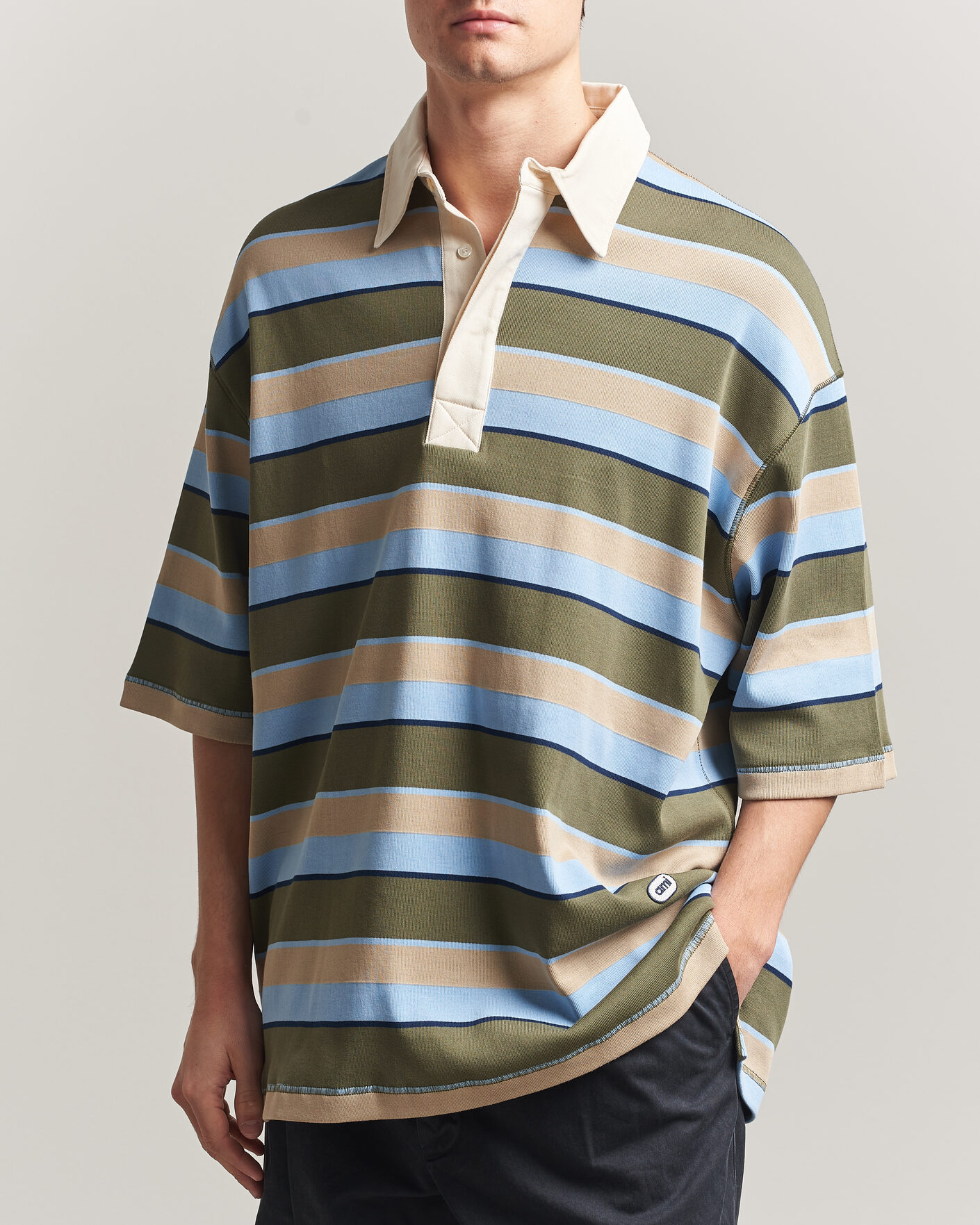 Herren | Poloshirts | AMI | Oversize Fit Striped Polo Multi