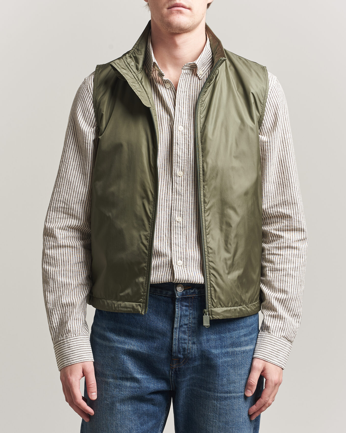 Herren | Westen | Aspesi | Vernes Nylon Gilet Olive