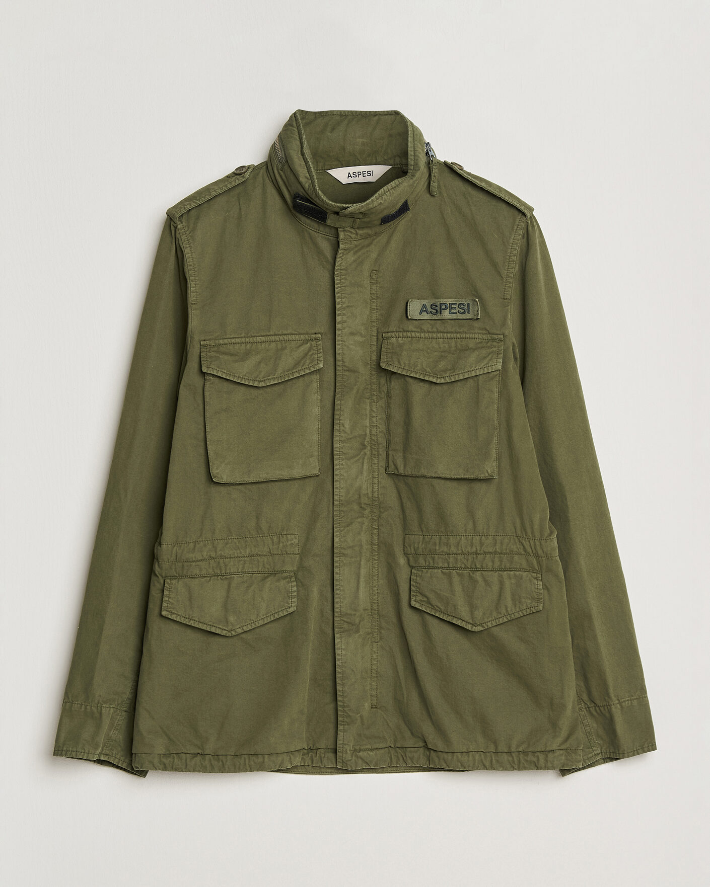 Herren | Jacken | Aspesi | Washed Cotton Field Jacket Military