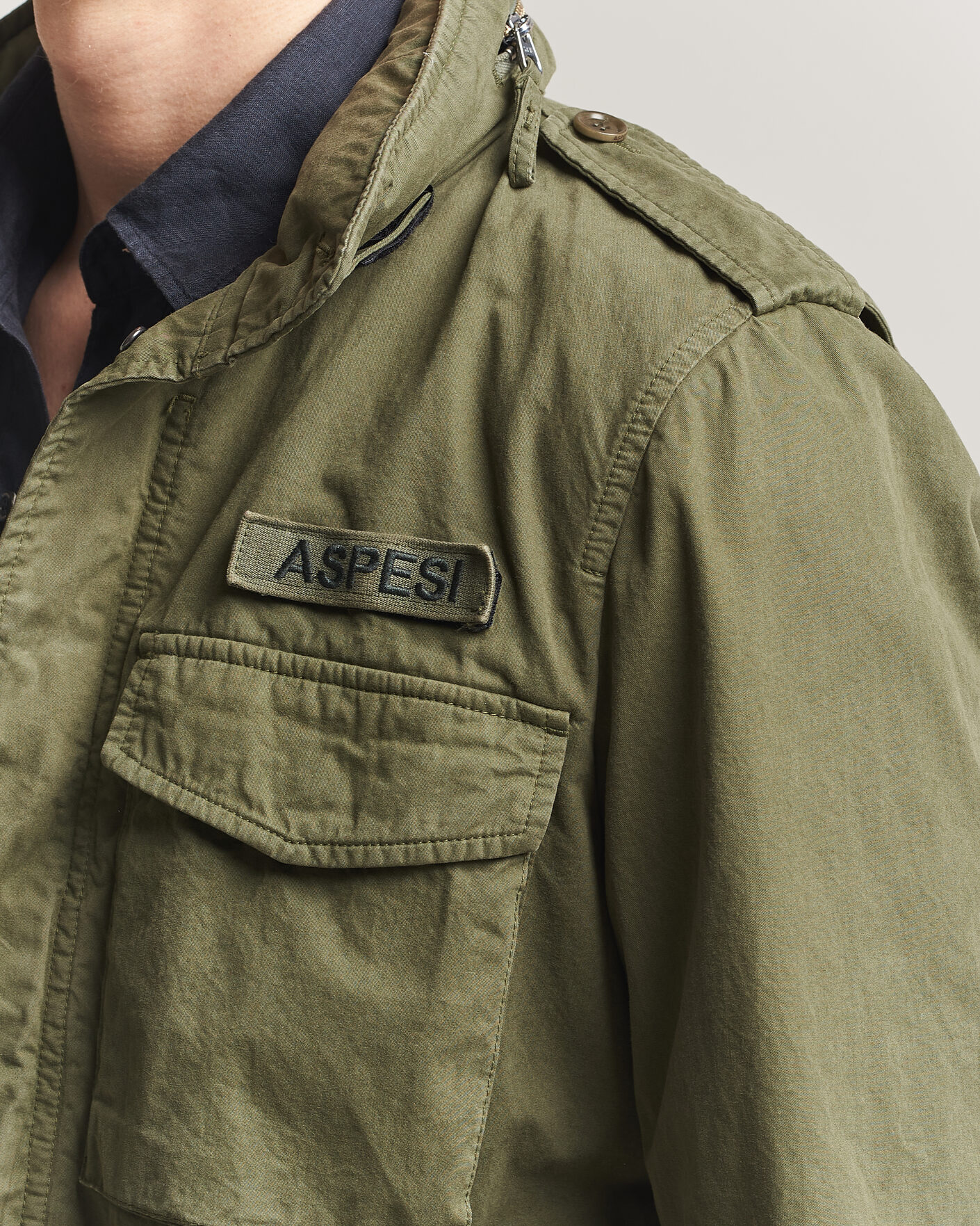 Herren | Jacken | Aspesi | Washed Cotton Field Jacket Military
