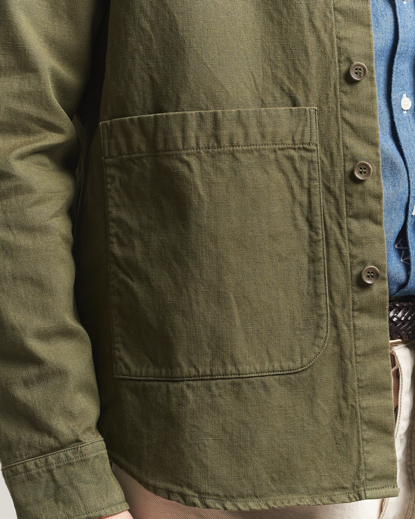 Herren | Jacken | Aspesi | Garment Dyed Utility Shirt Military