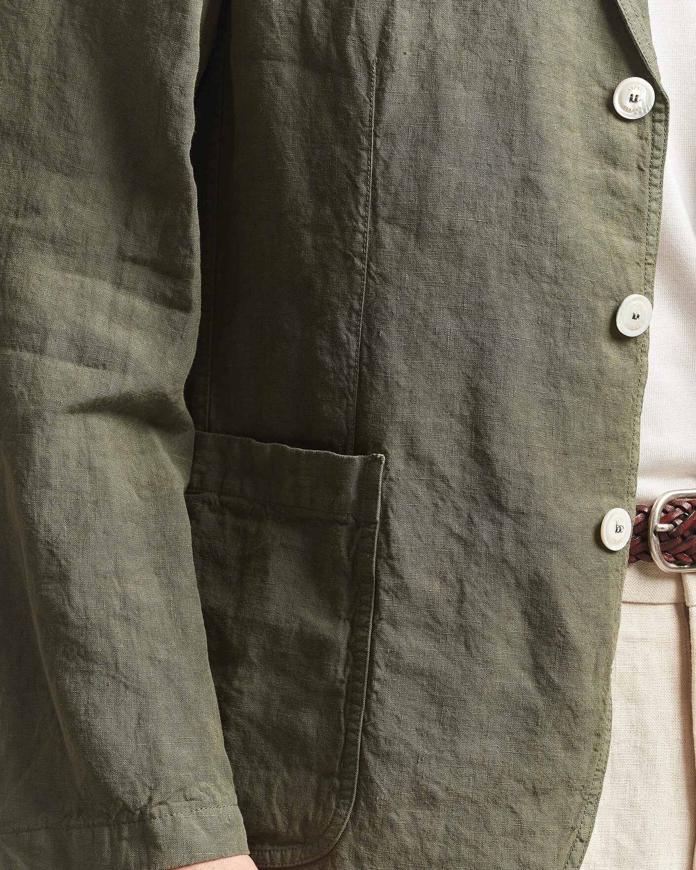 Herren | Sakkos | Aspesi | Samuraki Linen Blazer Military