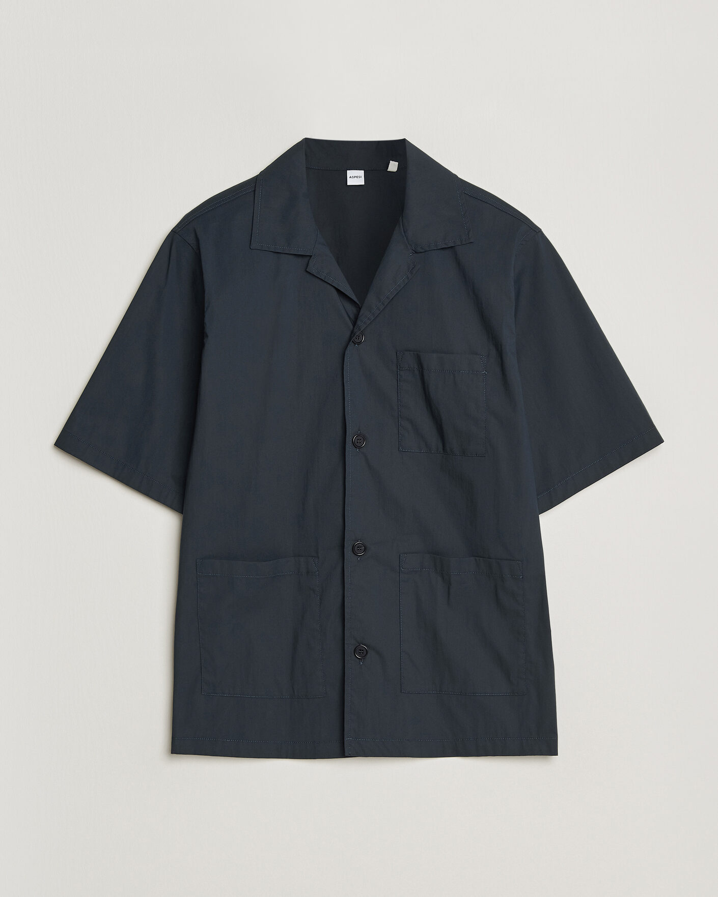 Herren | Hemden | Aspesi | Ago Short Sleeve Shirt Navy