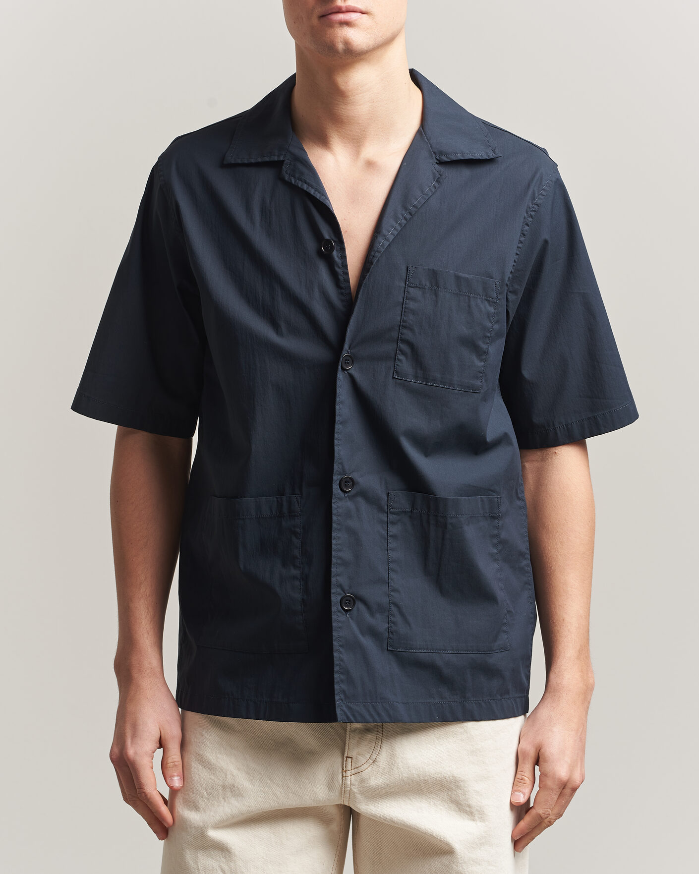 Herren | Hemden | Aspesi | Ago Short Sleeve Shirt Navy