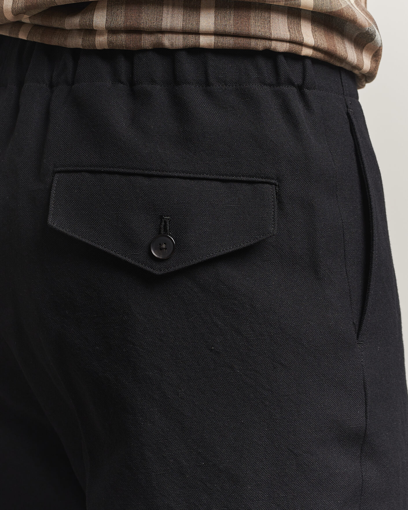 Herren | Hosen | Auralee | Wool/Linen Ox Drawstring Pants Black