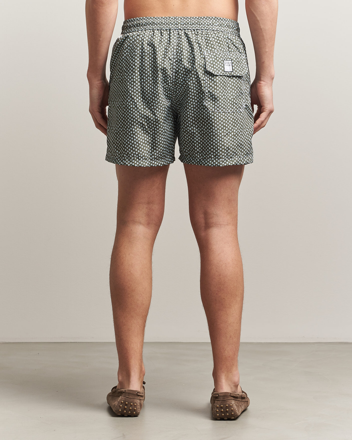 Herren | Badehosen | Fedeli | Madeira Swim Trunk Green Flowers