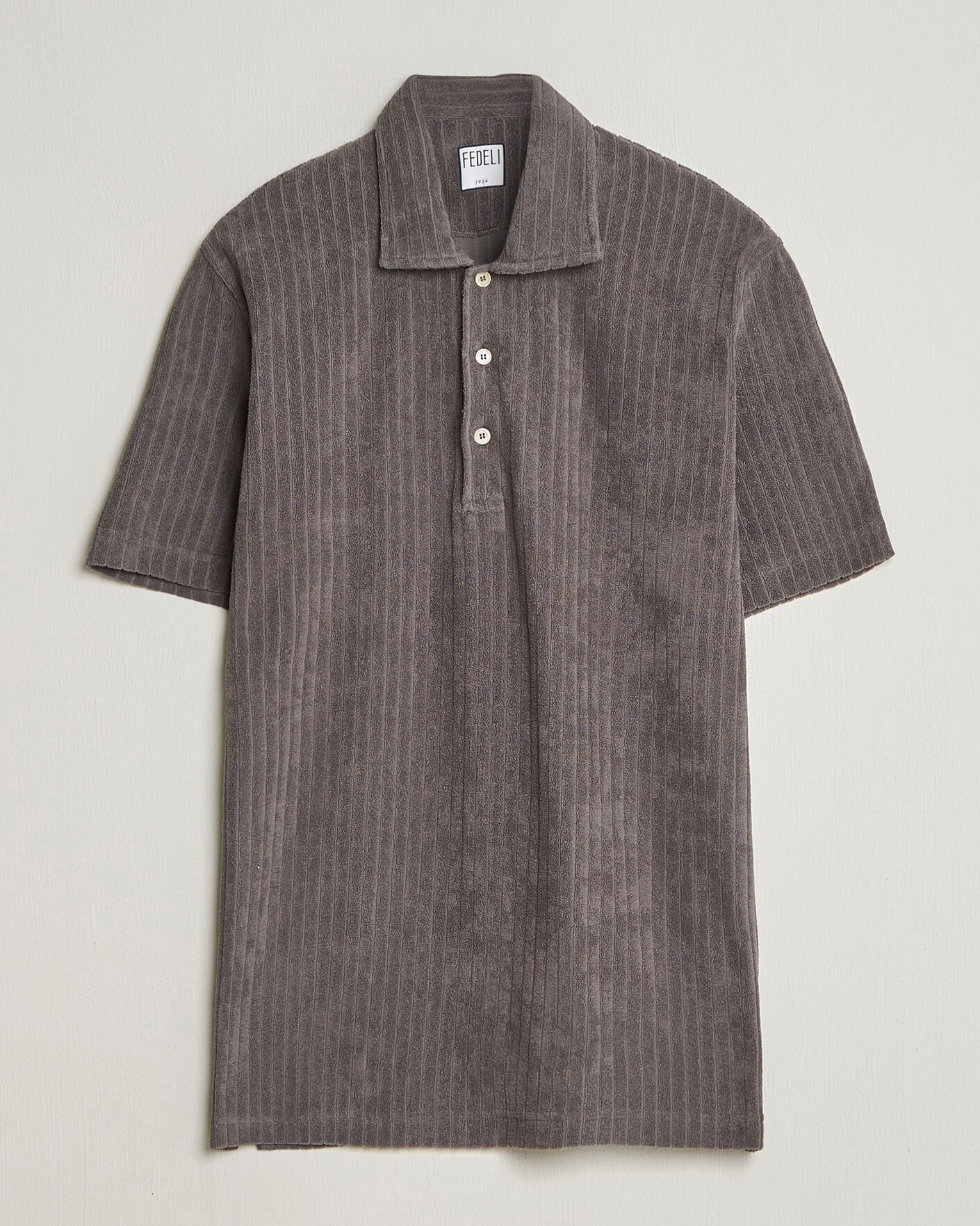 Herren | Poloshirts | Fedeli | Rib Terry Polo Taupe