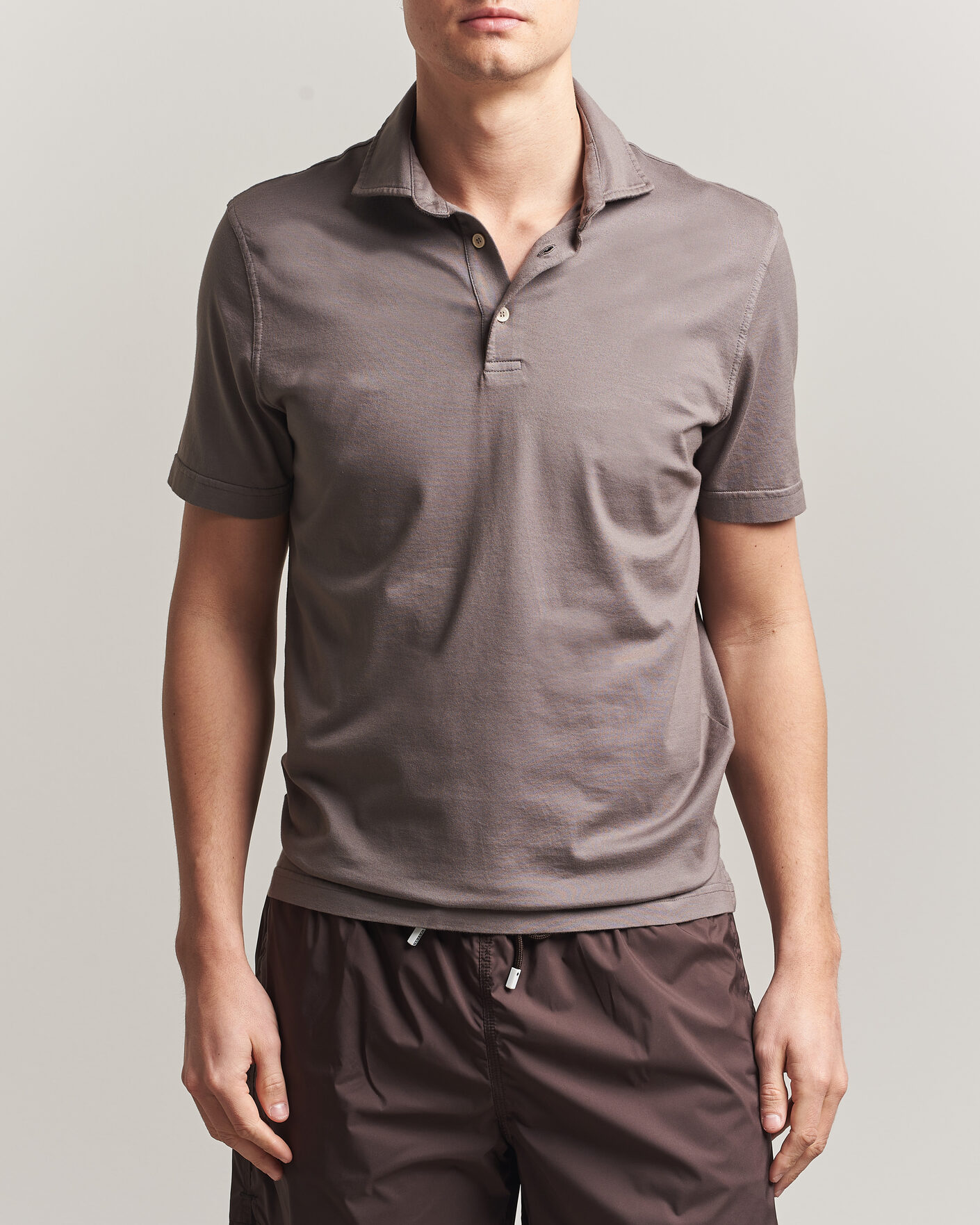 Herren | Poloshirts | Fedeli | Zero Organic Cotton Polo Taupe