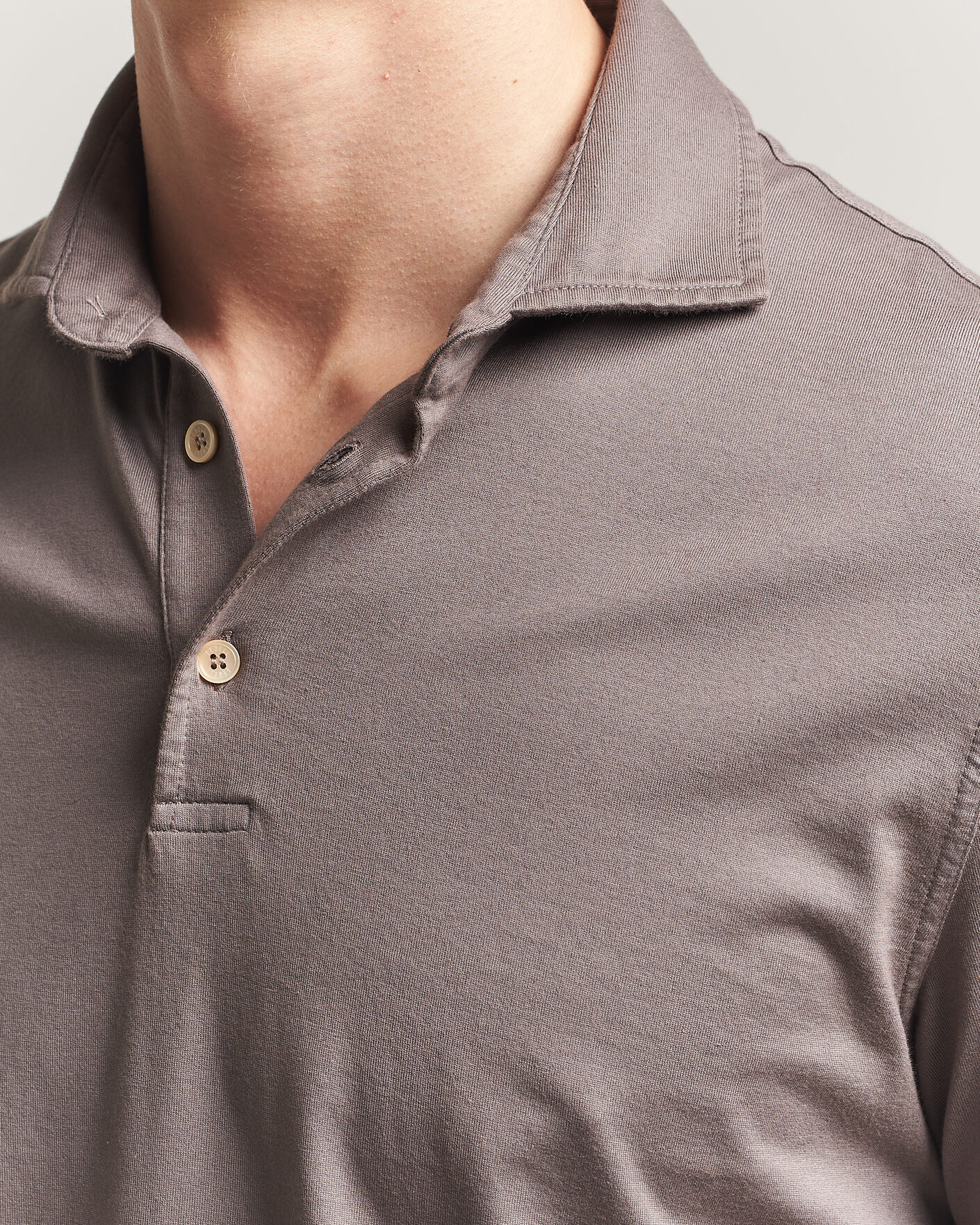 Herren | Poloshirts | Fedeli | Zero Organic Cotton Polo Taupe