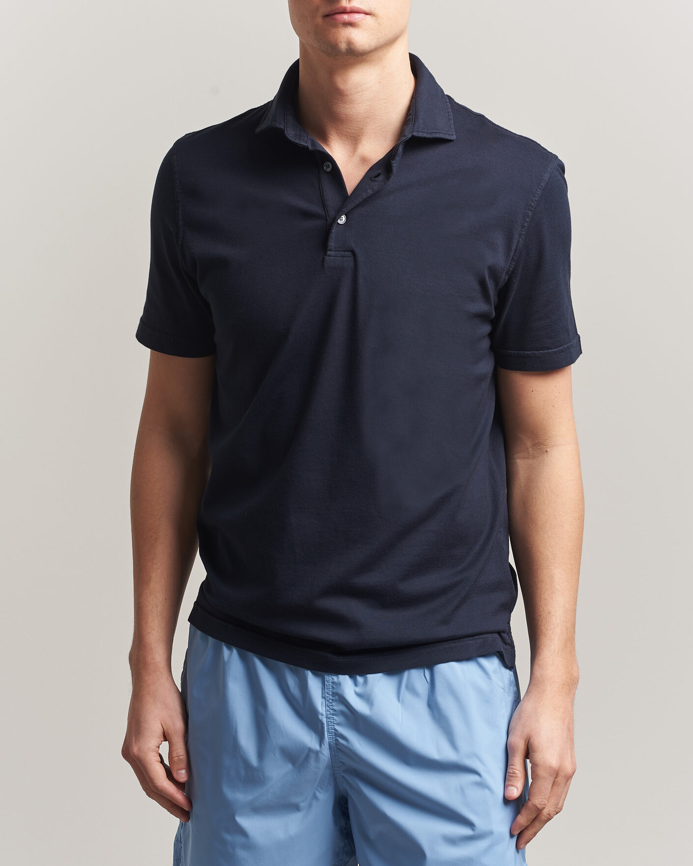 Herren | Poloshirts | Fedeli | Zero Organic Cotton Polo Navy