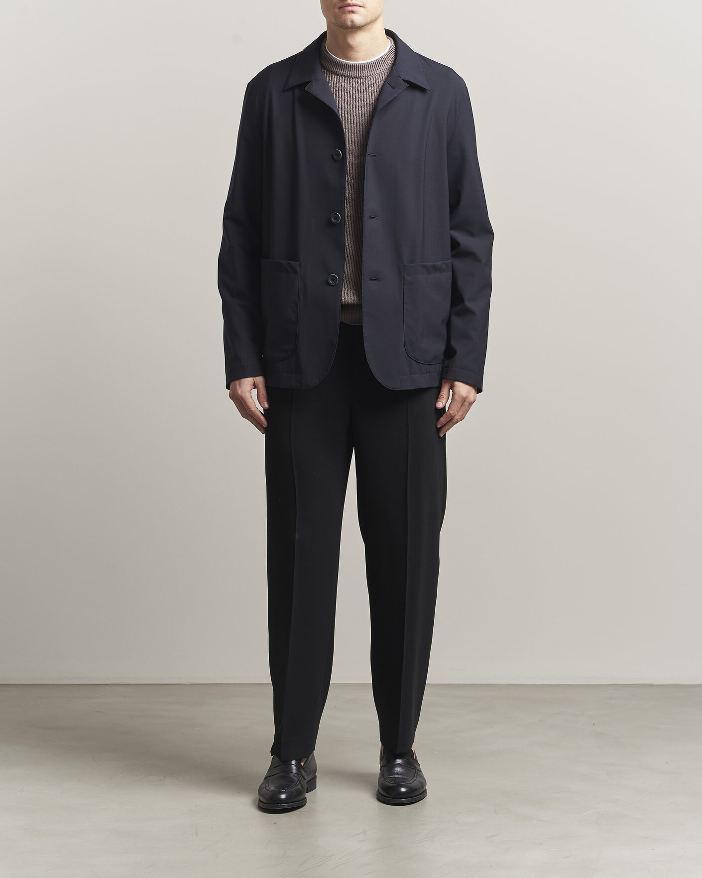 Herren | Jacken | Herno | Travel Wool Chore Jacket Navy