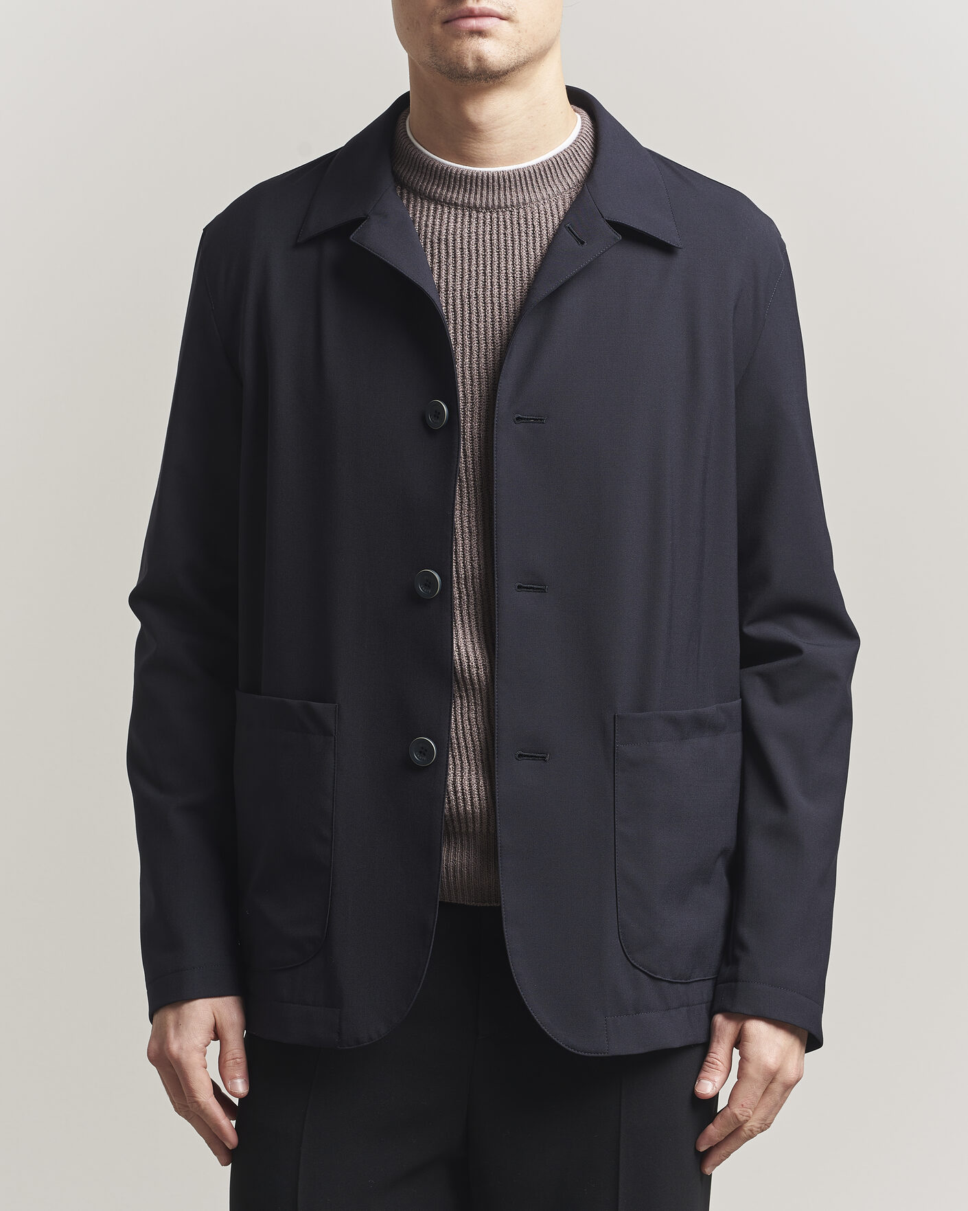 Herren | Jacken | Herno | Travel Wool Chore Jacket Navy