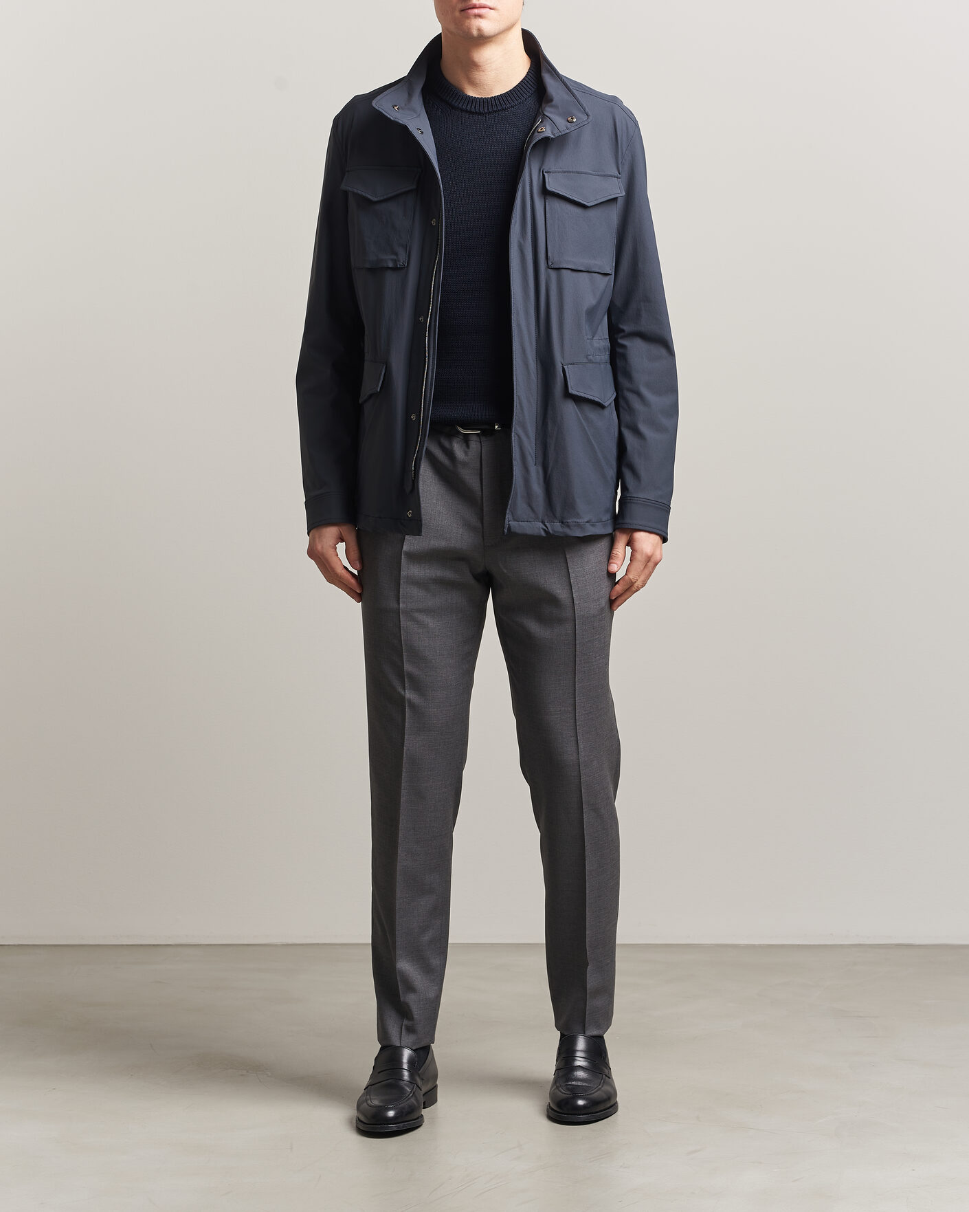 Herren | Jacken | Herno | Soft Nylon Field Jacket Navy