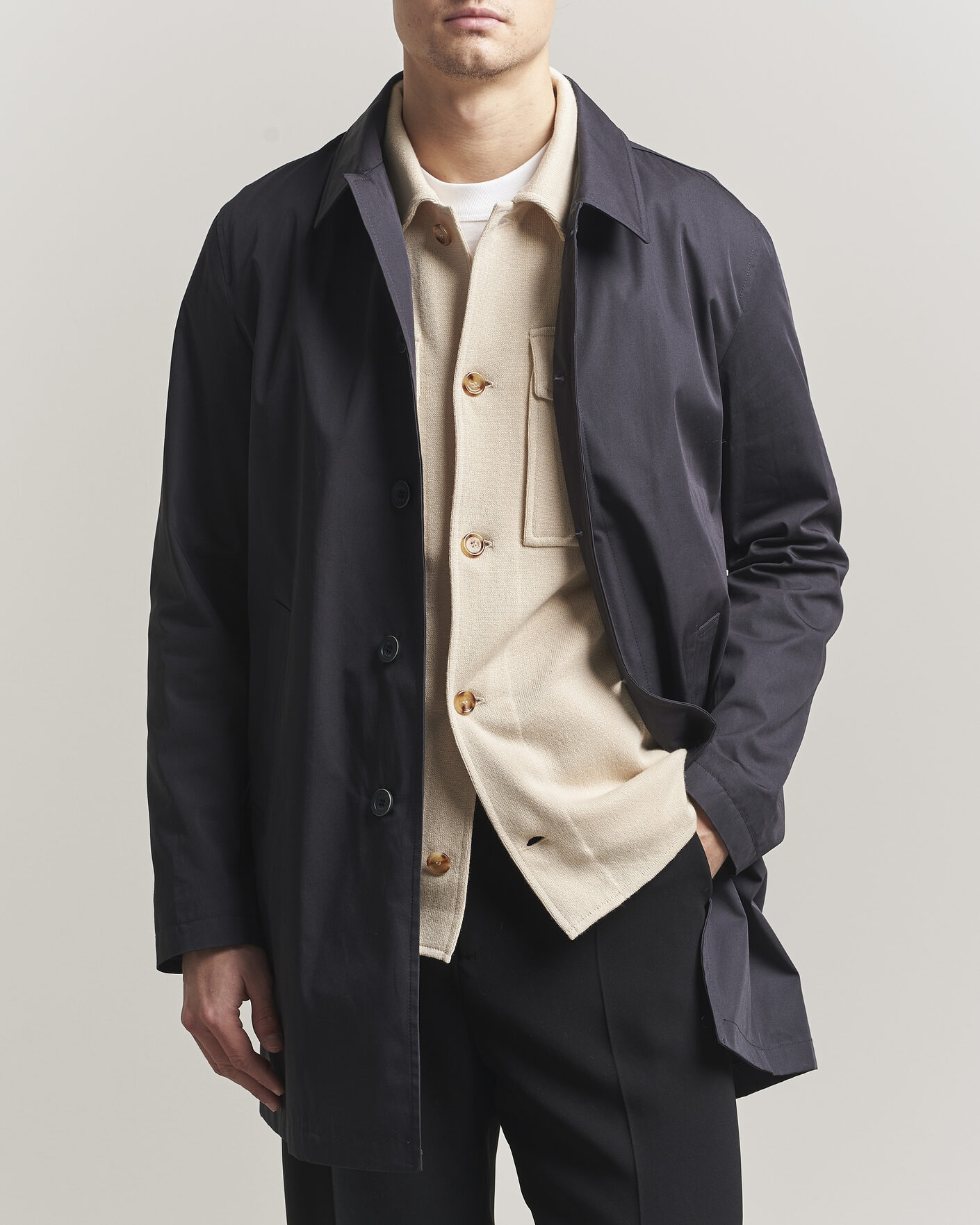 Herren | Jacken | Herno | Cotton Car Coat Navy