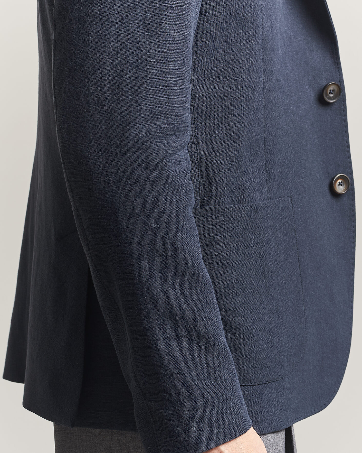Herren | Sakkos | Herno | Cotton/Linen Blazer Navy
