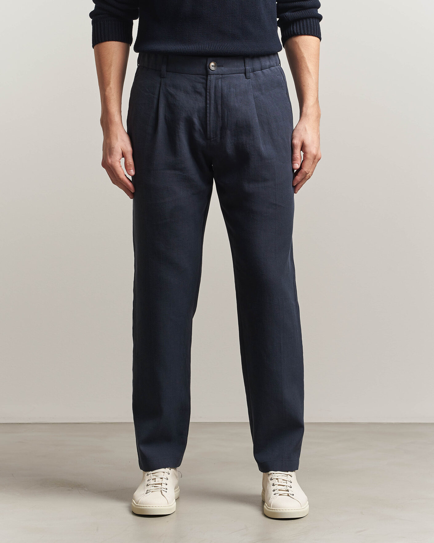 Herren | Hosen | Herno | Cotton/Linen Drawstring Pants Navy