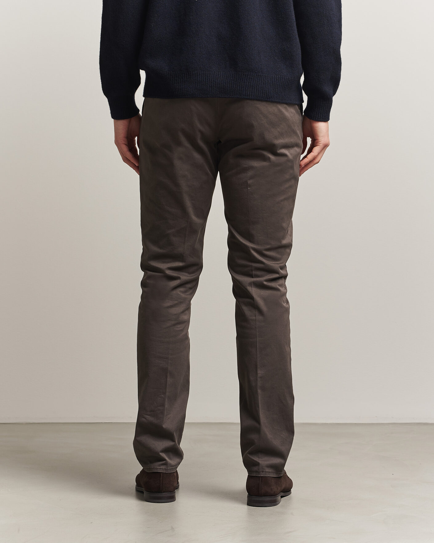 Herren | Hosen | Incotex | Slim Fit Garment Dyed Slacks Dark Brown