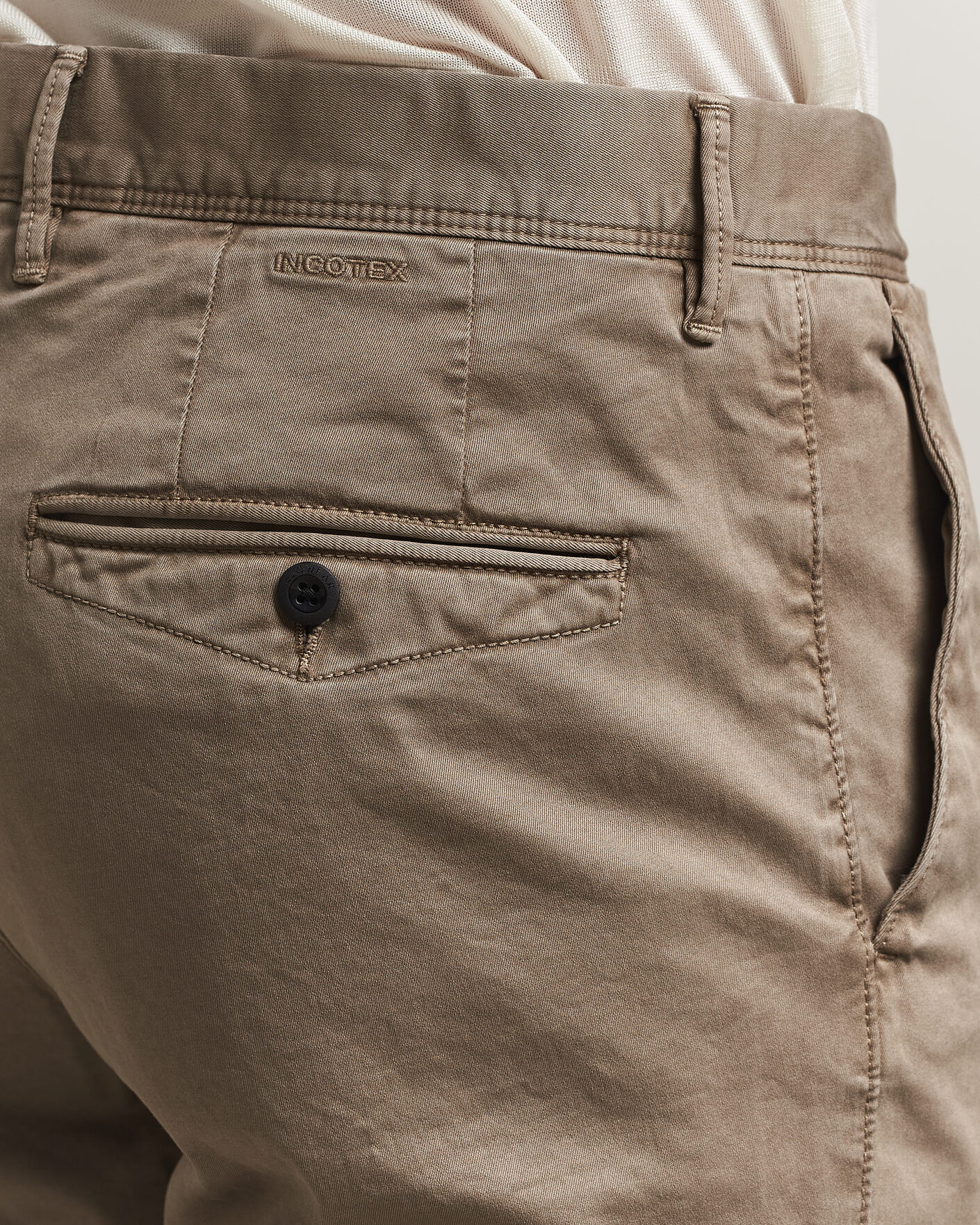 Herren | Hosen | Incotex | Regular Fit Garment Dyed Slacks Brown