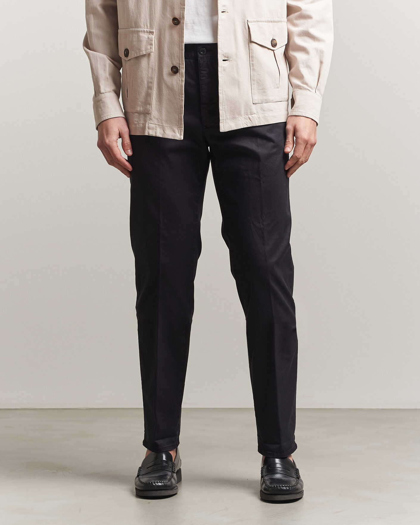 Herren | Hosen | Incotex | Regular Fit Garment Dyed Slacks Navy