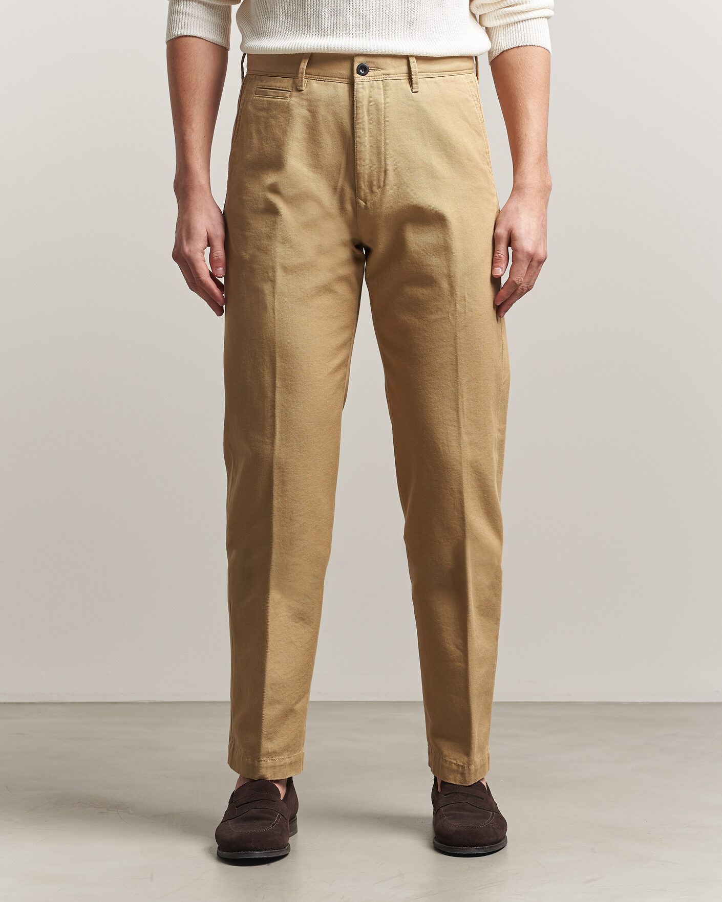 Herren | Hosen | Incotex | Regular Fit Uniform Cotton Slacks Khaki