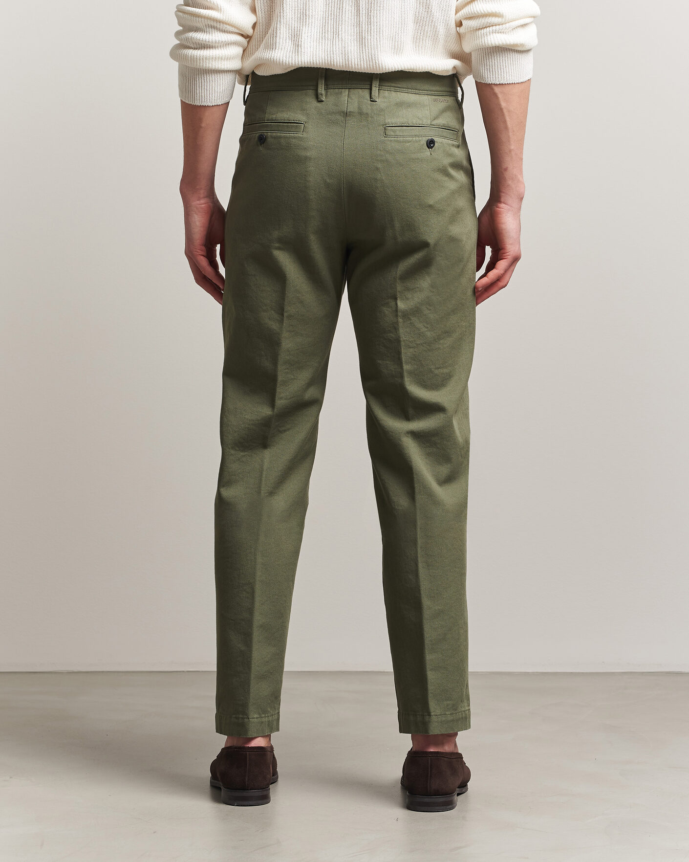 Herren | Hosen | Incotex | Regular Fit Uniform Cotton Slacks Military
