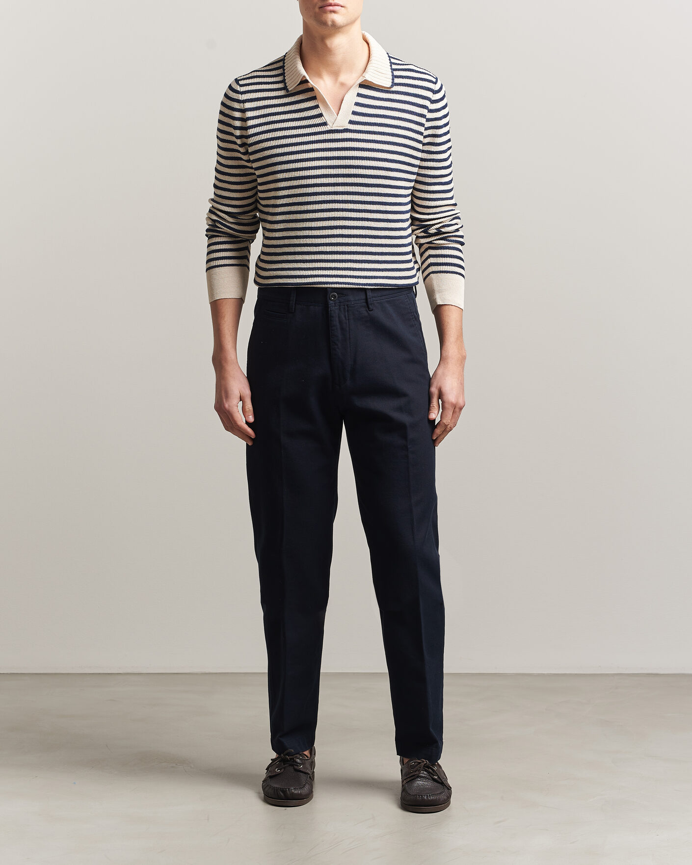Herren | Hosen | Incotex | Regular Fit Uniform Cotton Slacks Navy