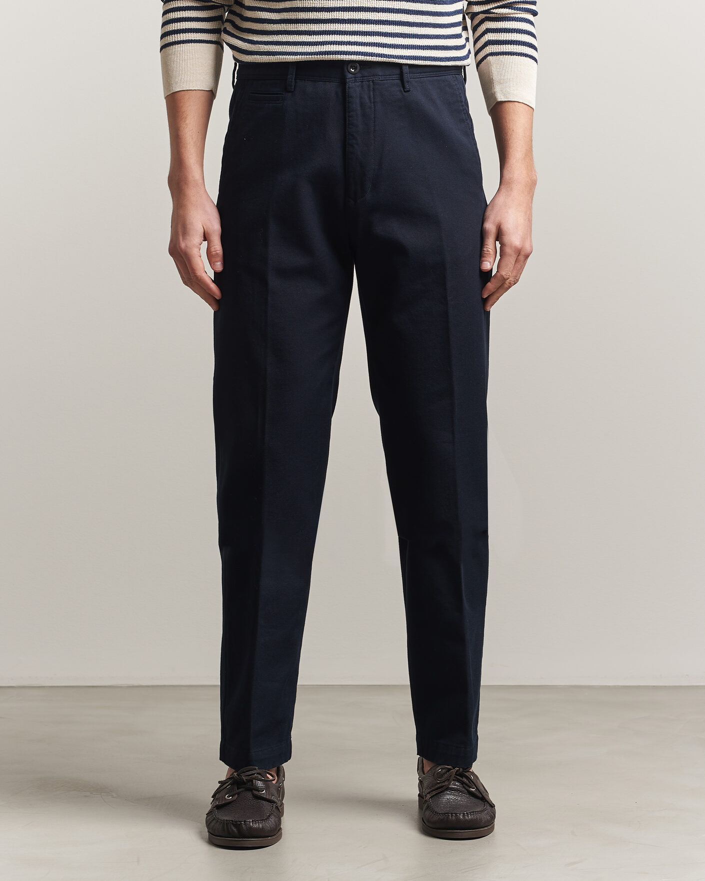 Herren | Hosen | Incotex | Regular Fit Uniform Cotton Slacks Navy