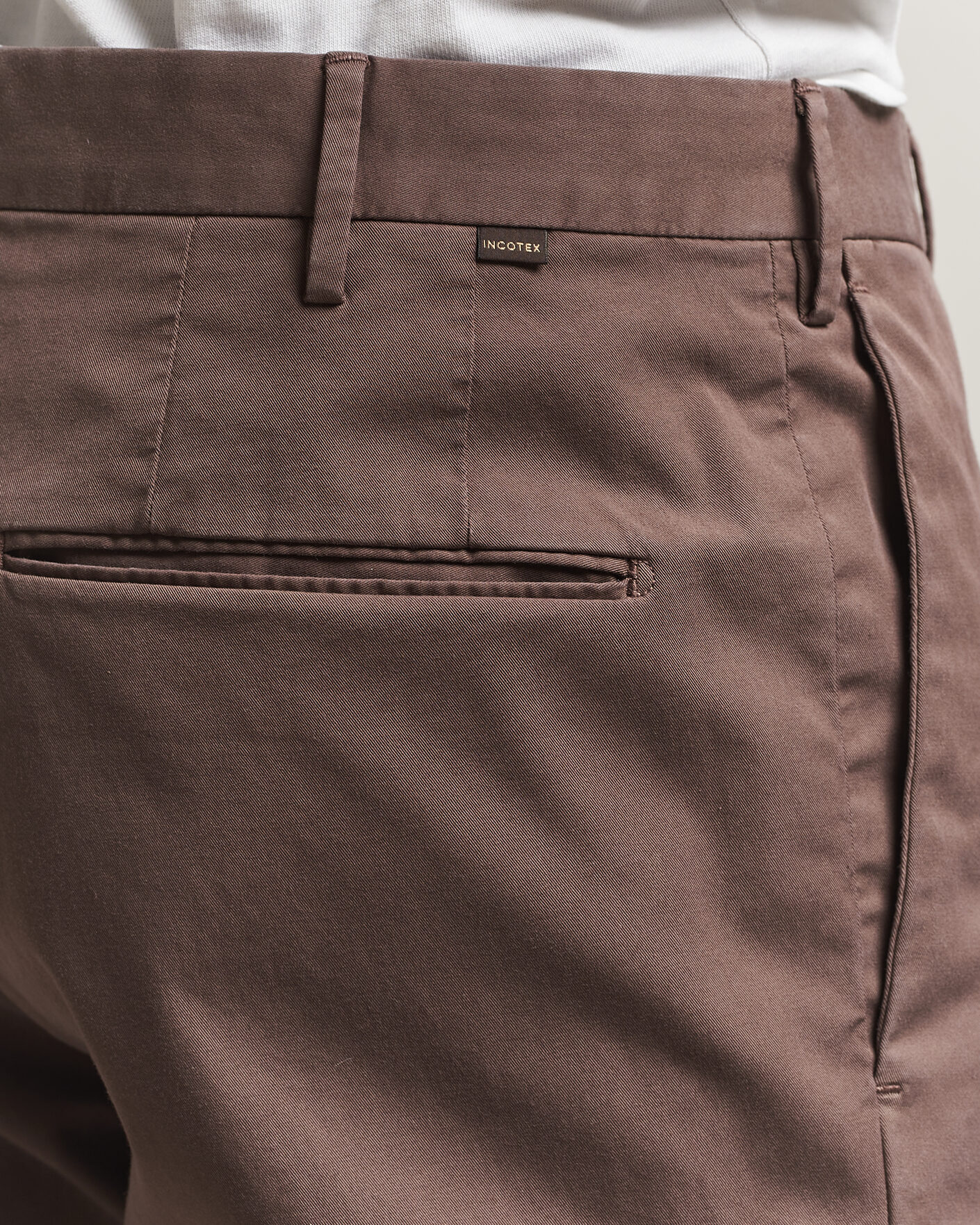 Herren | Hosen | Incotex | Slim Fit Comfort Chinos Dark Brown