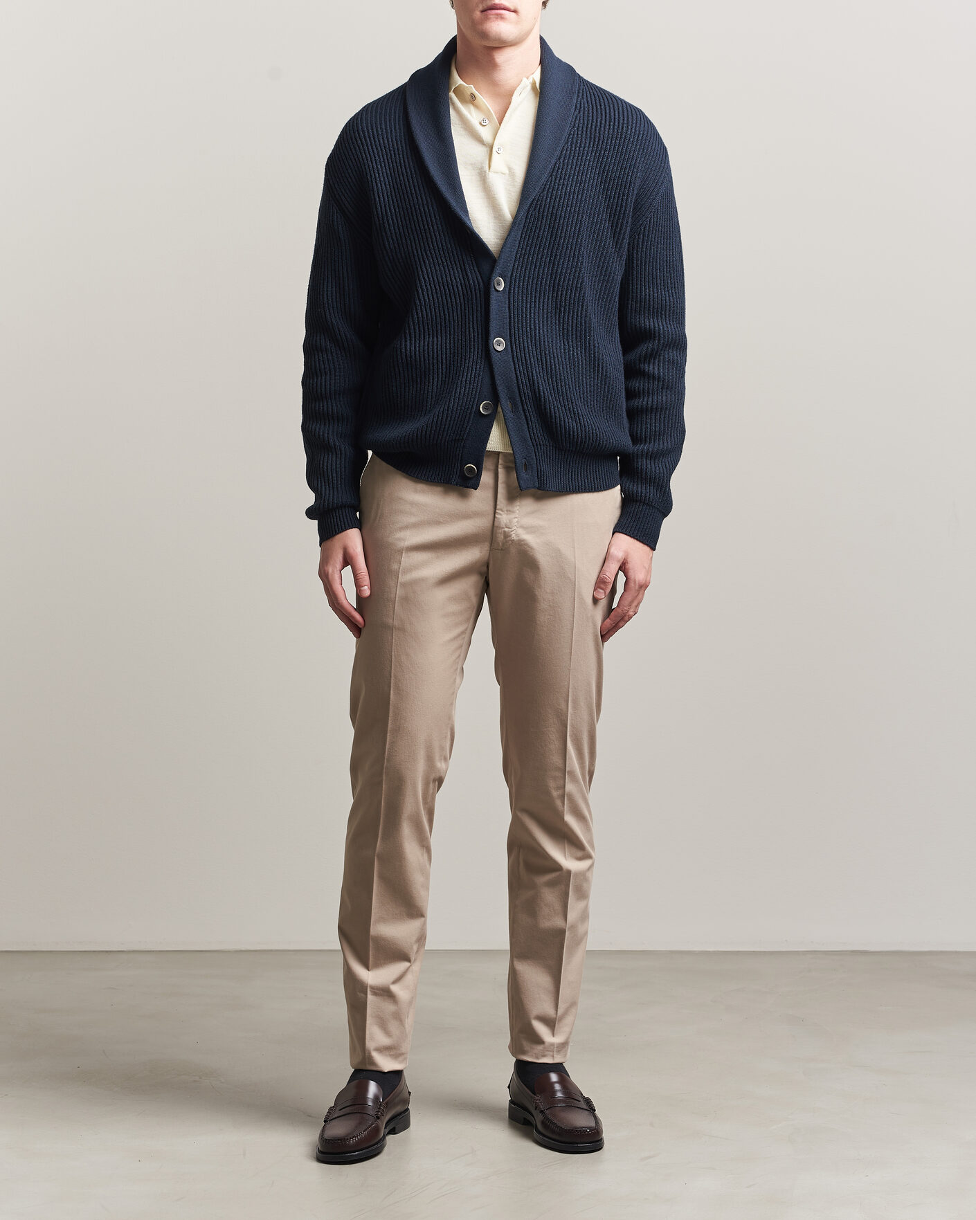 Herren | Hosen | Incotex | Slim Fit Comfort Chinos Sand