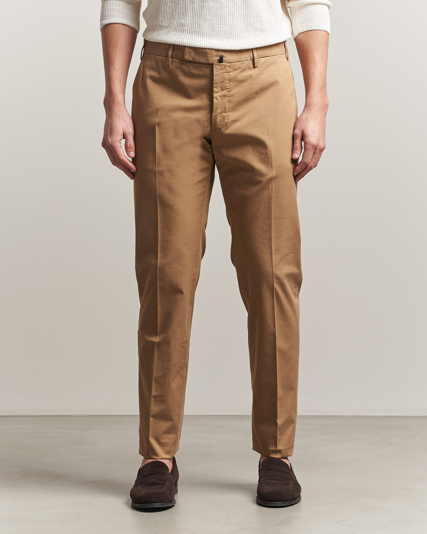 Herren | Hosen | Incotex | Slim Fit Comfort Chinos Khaki