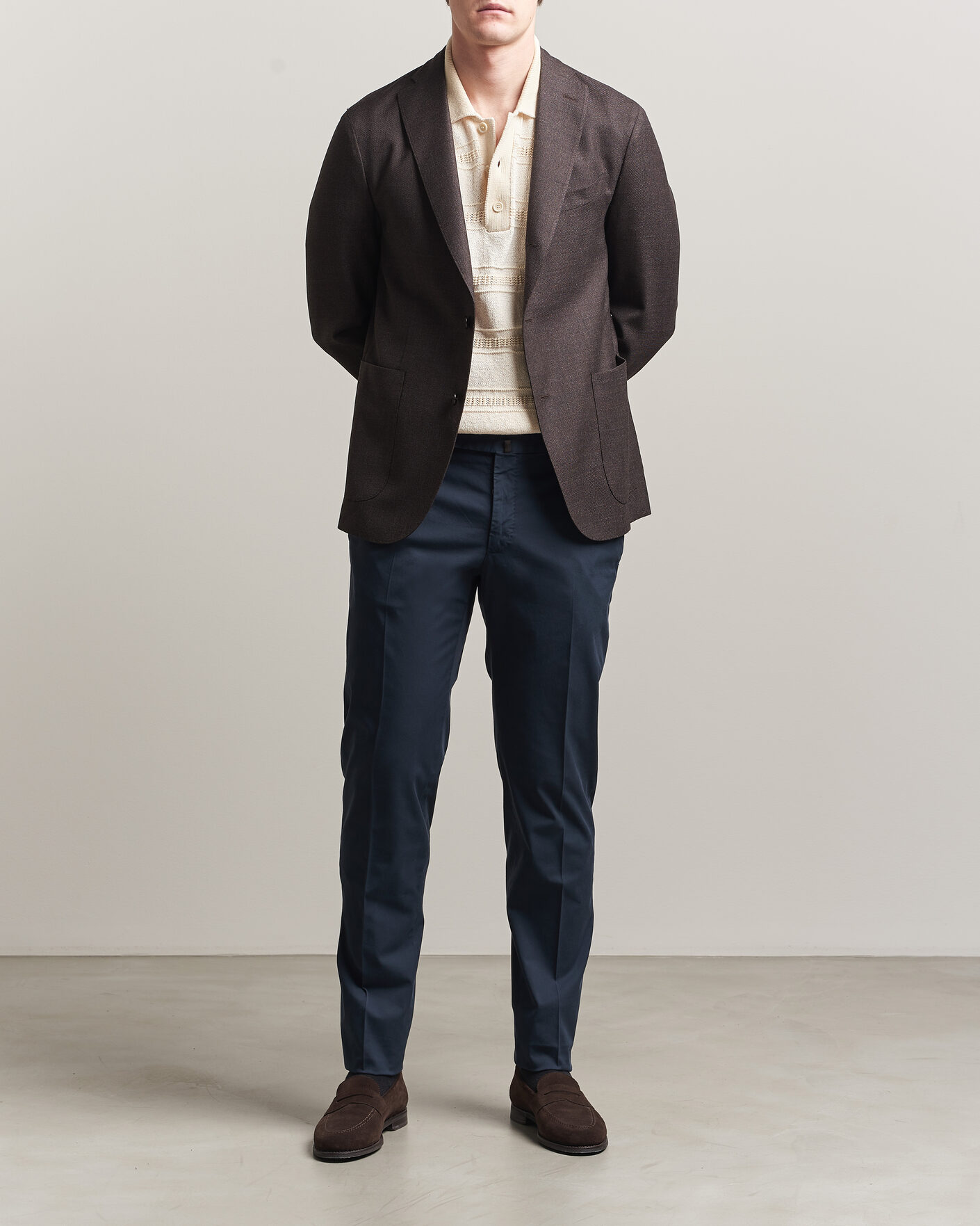 Herren | Hosen | Incotex | Slim Fit Comfort Chinos Navy
