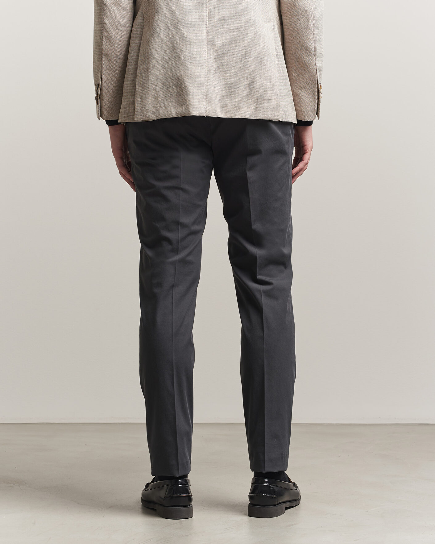 Herren | Hosen | Incotex | Slim Fit Comfort Chinos Dark Grey