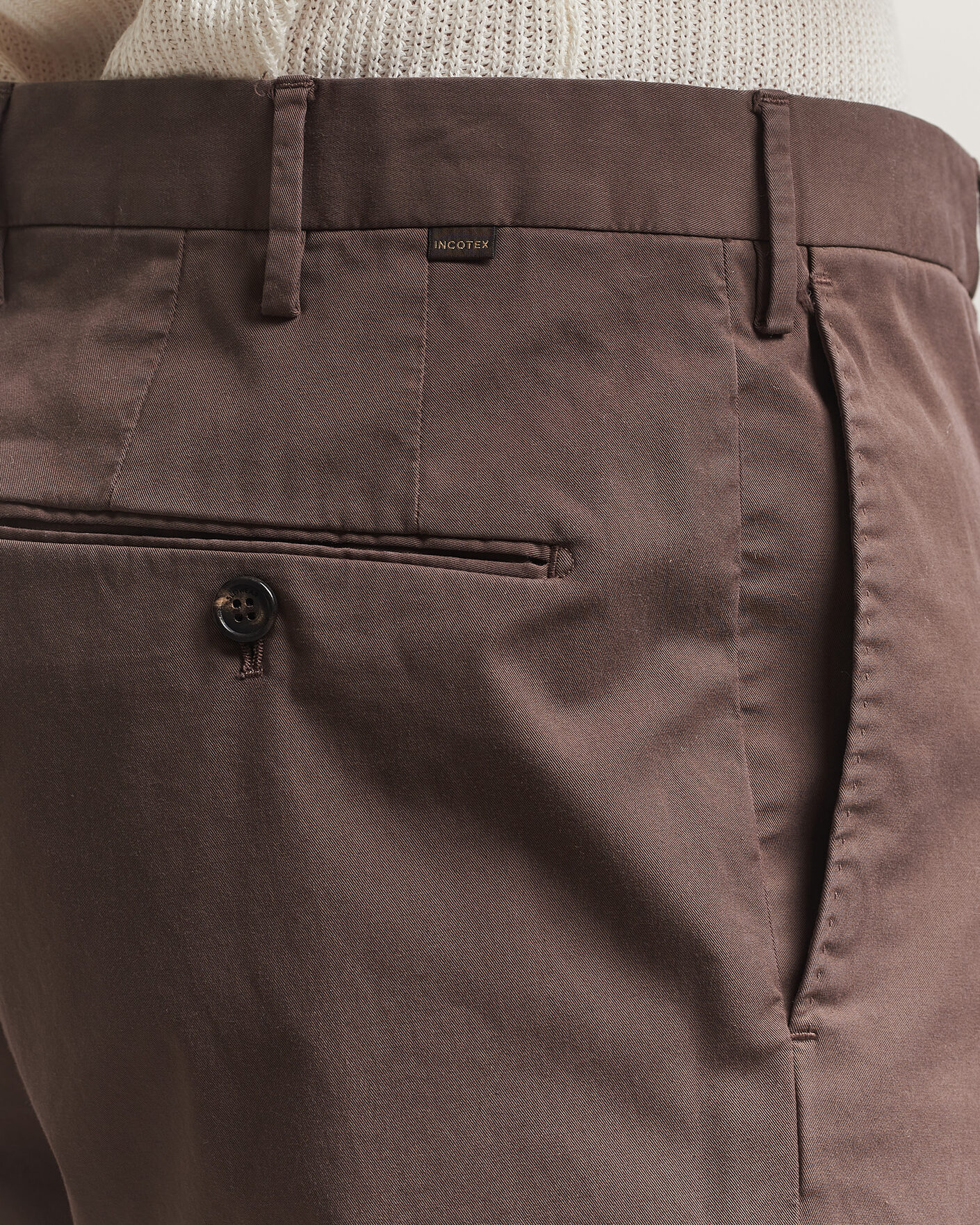 Herren | Hosen | Incotex | Regular Fit Comfort Chinos Dark Brown