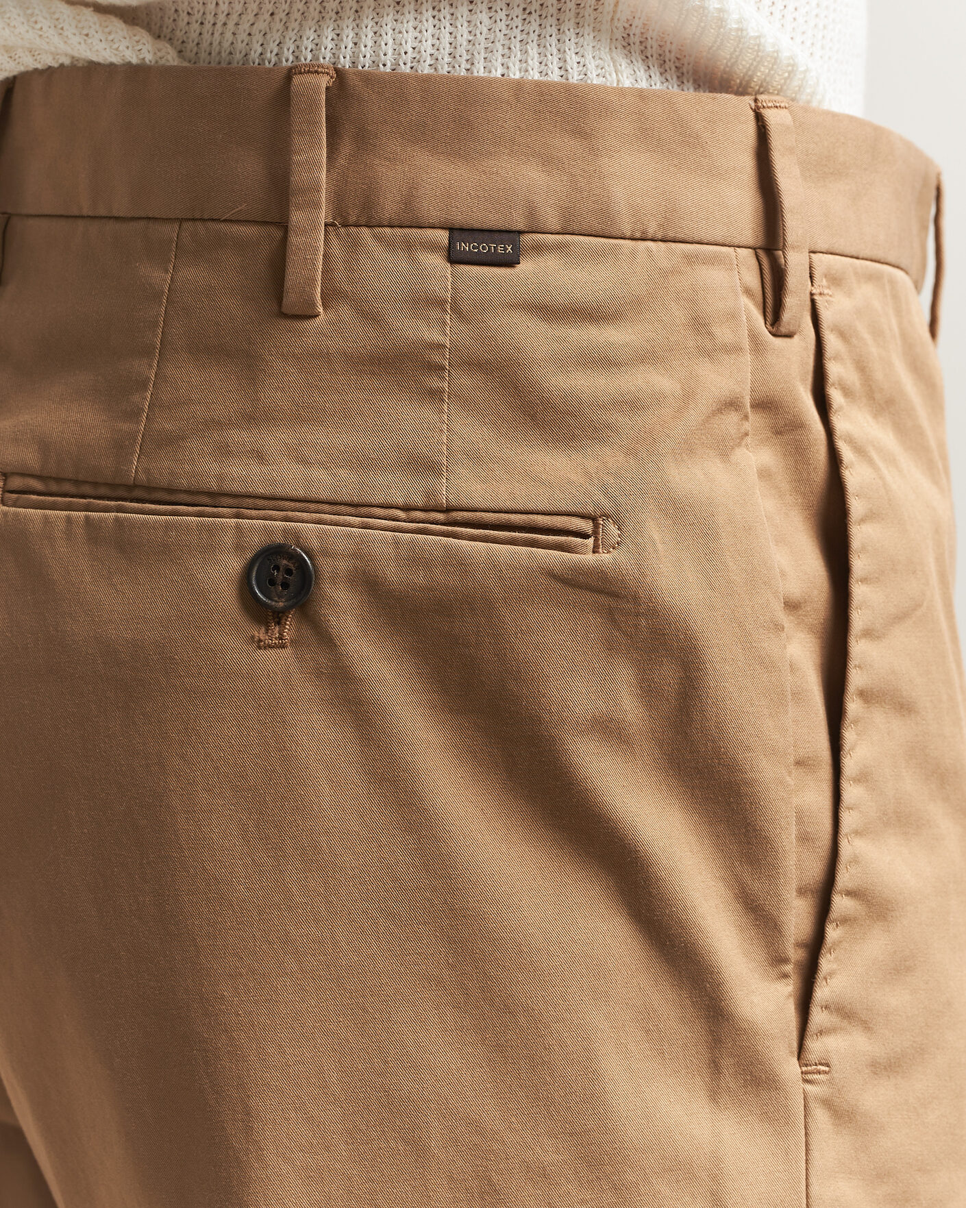 Herren | Hosen | Incotex | Regular Fit Comfort Chinos Khaki