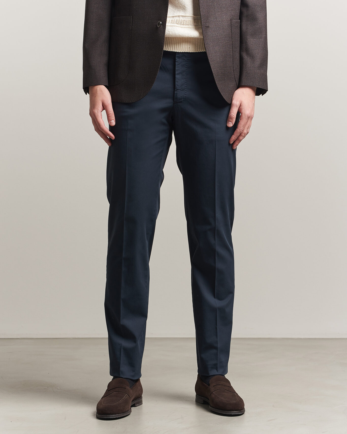 Herren | Hosen | Incotex | Regular Fit Comfort Chinos Navy